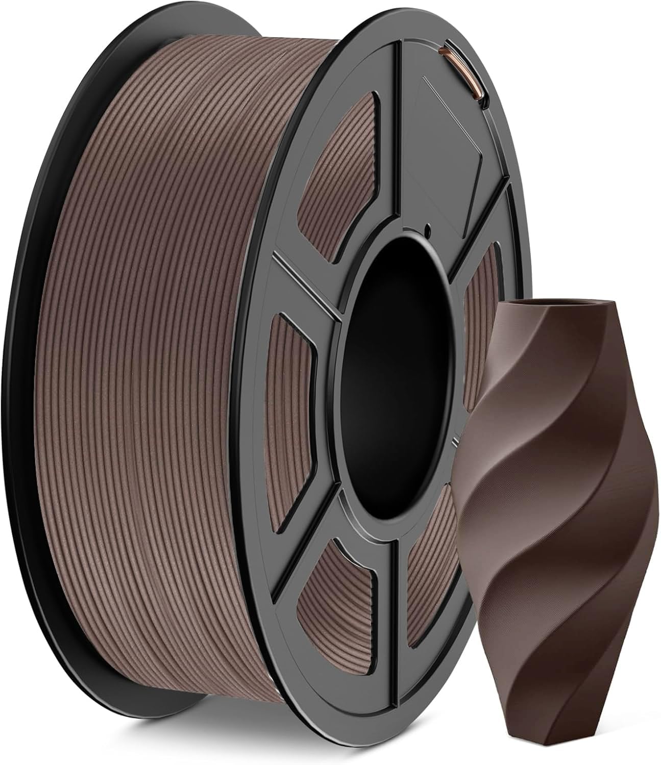 JAYO Wood PLA Filament 1.75mm 1.1KG, Real Wood Fiber 3D Printer Filament, 15% Fibers Added, Dimensional Accuracy +/- 0.02mm, 2.2
