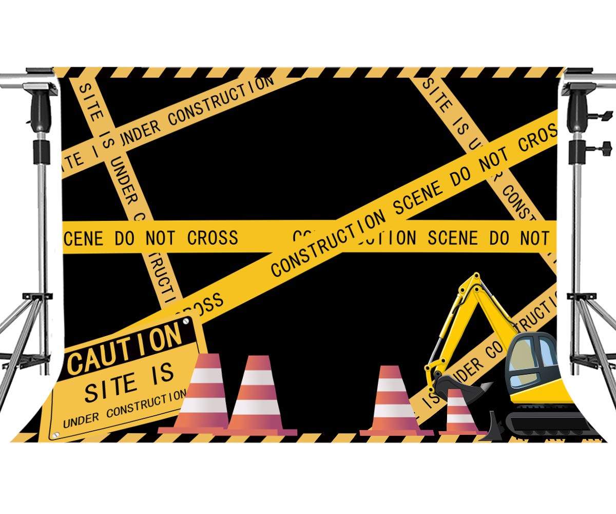 Construction Site Theme Backdrop For Construction Themed Birthday Party Meetsioy Dump Truck Digger Zone Boys Birthday Party Cons