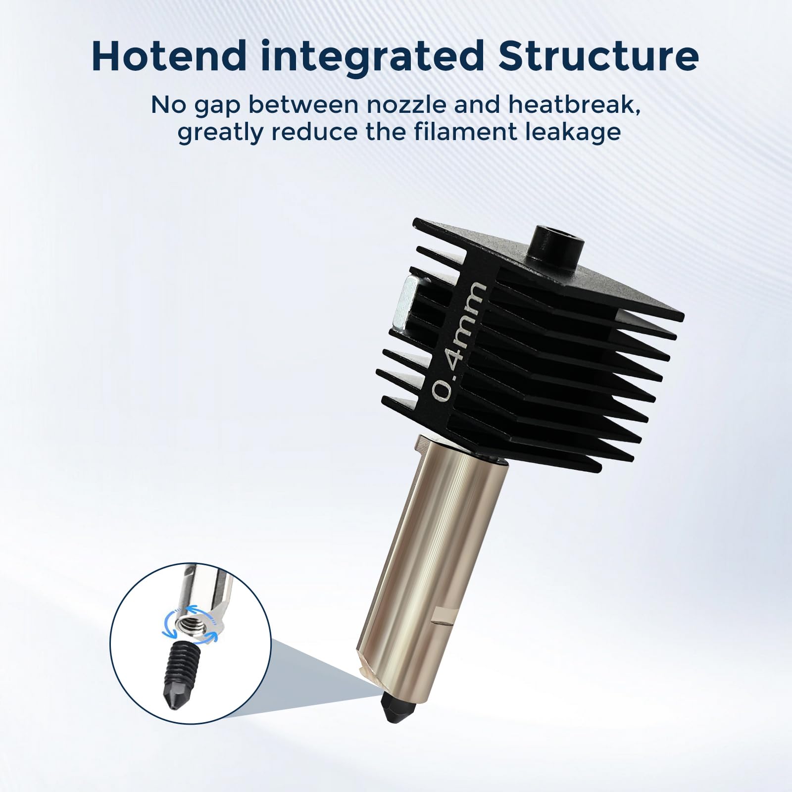 Comgrow 2 Pack A1 Mini/A1 Hotend, Print Head Hot End Kit Extruder High-Temperature 0.4Mm Hardened Steel Nozzle Replacement With