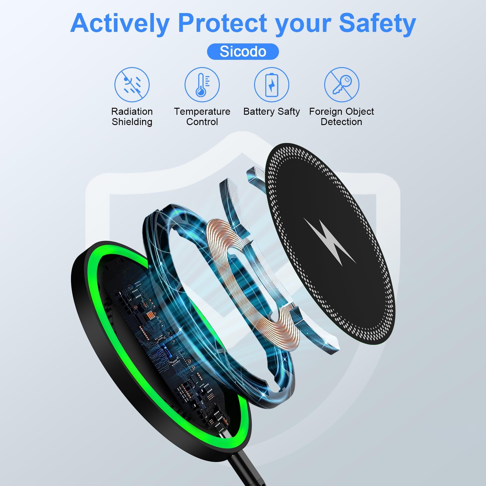 15W Fast Wireless Charger Samsung For Galaxy S25 Plus/S25 Ultra/S24 Fe/S23/S22 S21 Z Flip Fold 6 5, Wireless Charging Pad Phone