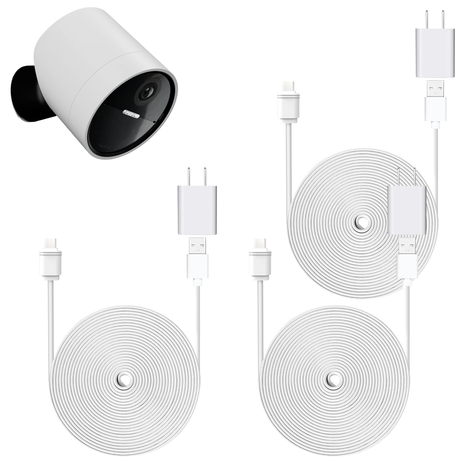 25Ft/7.6M Weatherproof Outdoor Charging Cable For Simplisafe Outdoor Security Camera Only (3)