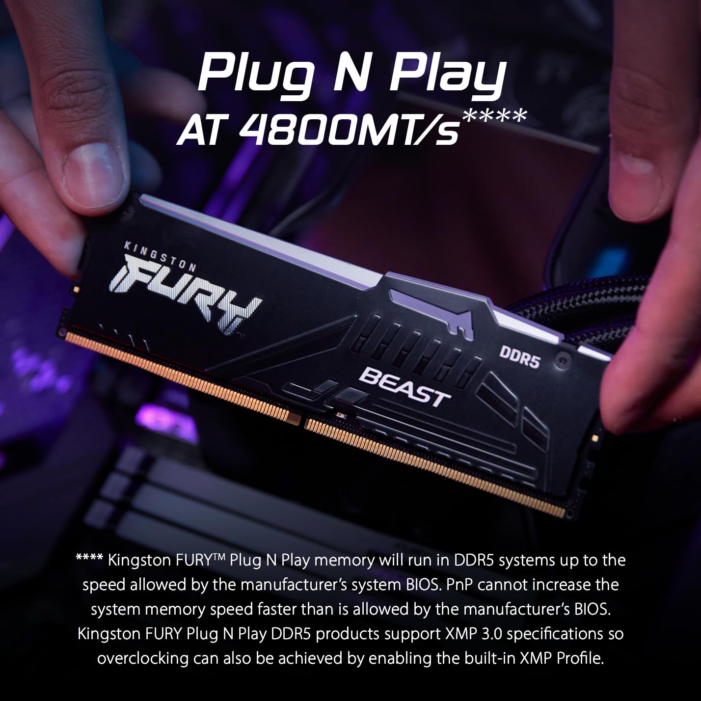 Kingston Fury Beast Rgb 64Gb (2X32Gb) 6400Mt/S Ddr5 Cl32 Desktop Memory | Amd Expo | Plug N Play | Kit Of 2 | Kf564C32Bbeak2 64