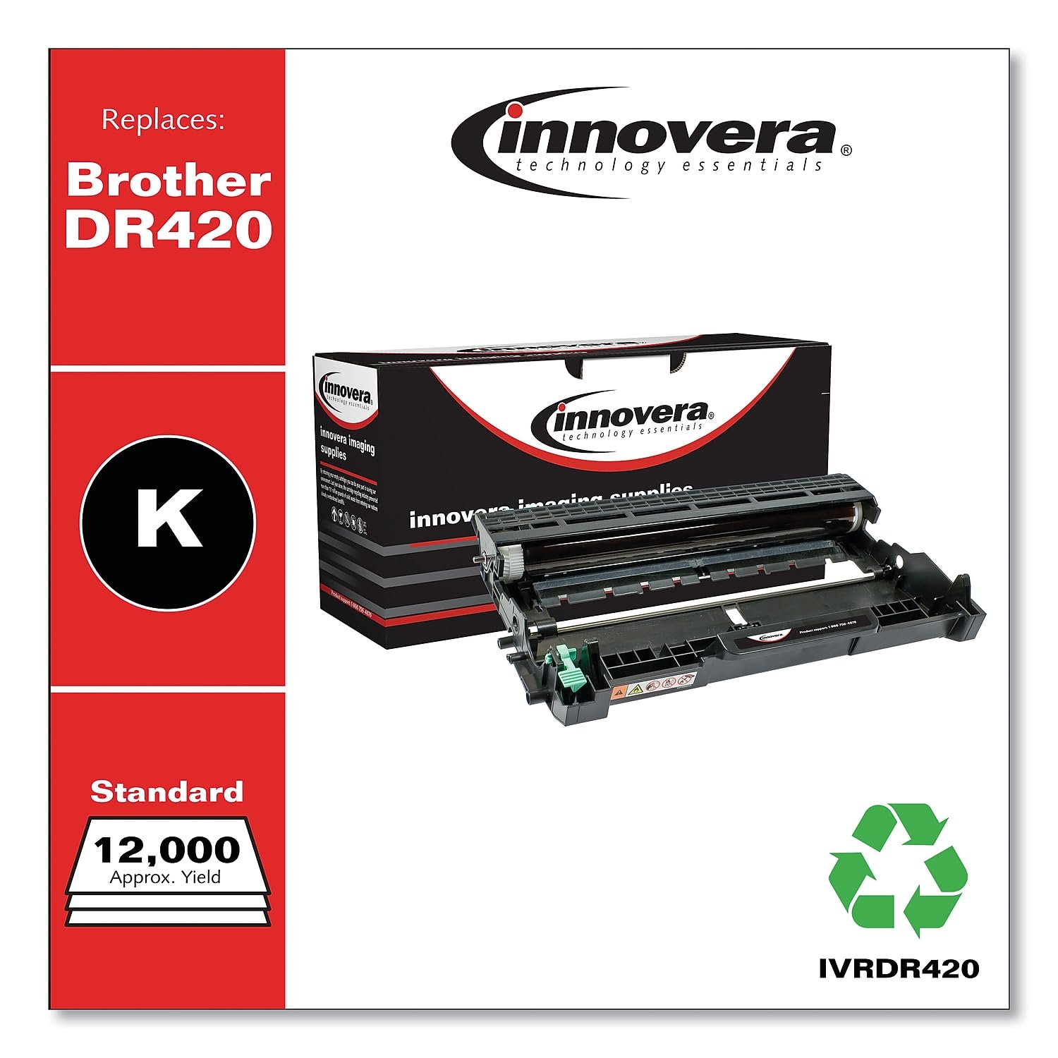 Innovera Remanufactured Drum Replacement Fordr420 Drum Unit Black