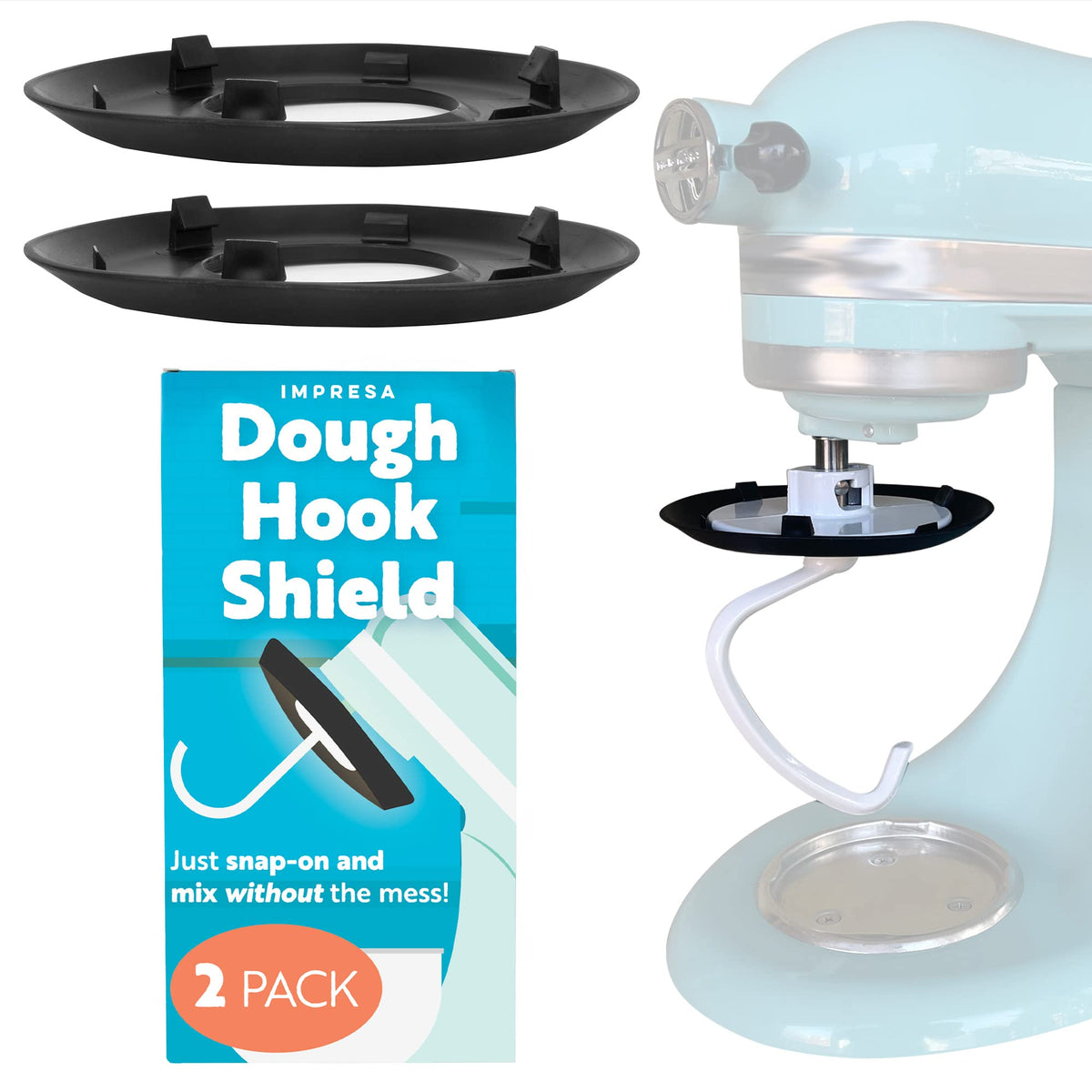 Impresa [2 Pack]Dough Mixer Shield For Kitchenaid Mixer Accessories To Keep Your Machine Clean   Time & Energy Saving Bread Mixe