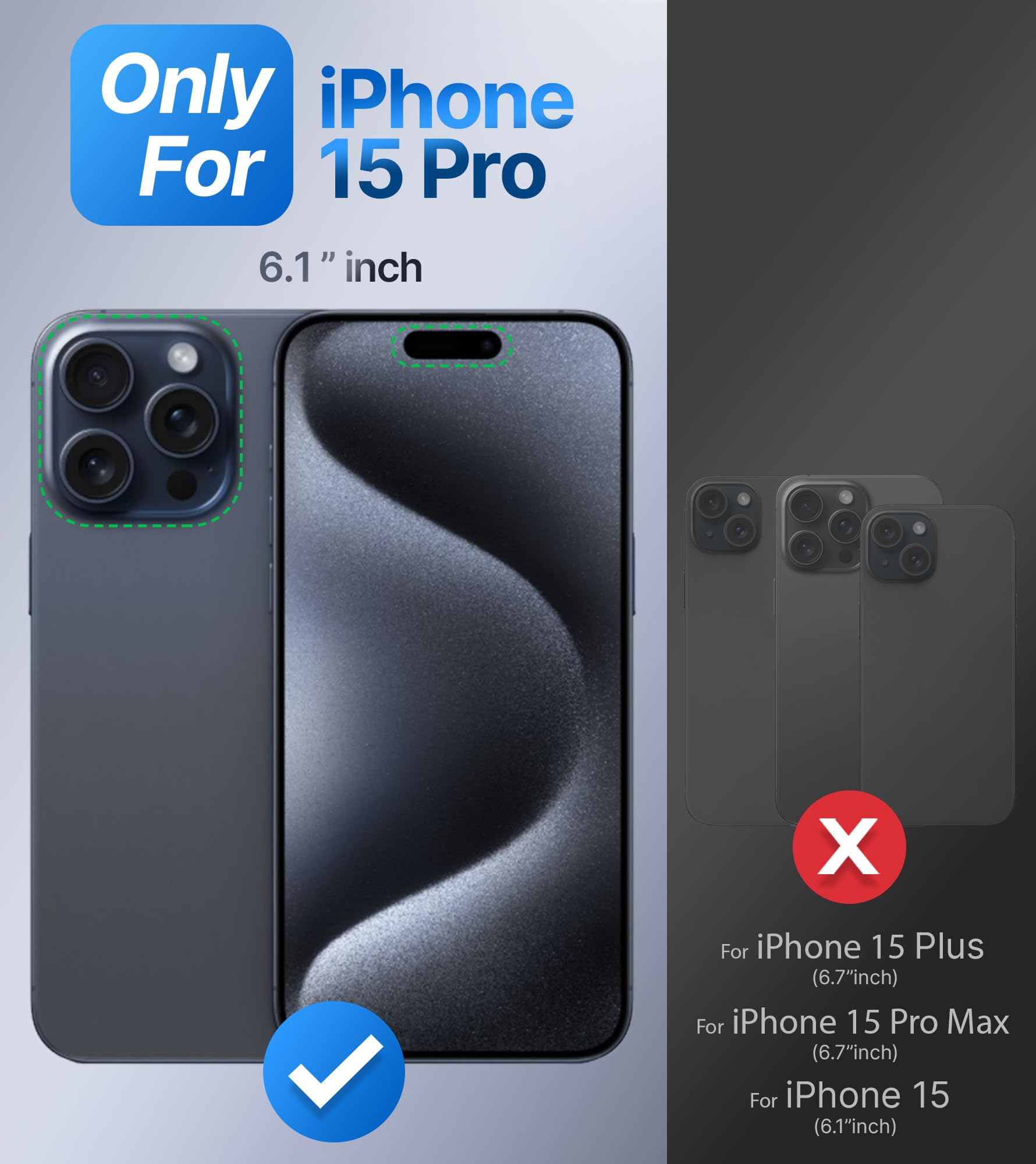 Shields Up For Iphone 15 Pro Case With Stand, Phone Case Clear With Double Ring Holder [Adjustable & Foldable] Shockproof Protec