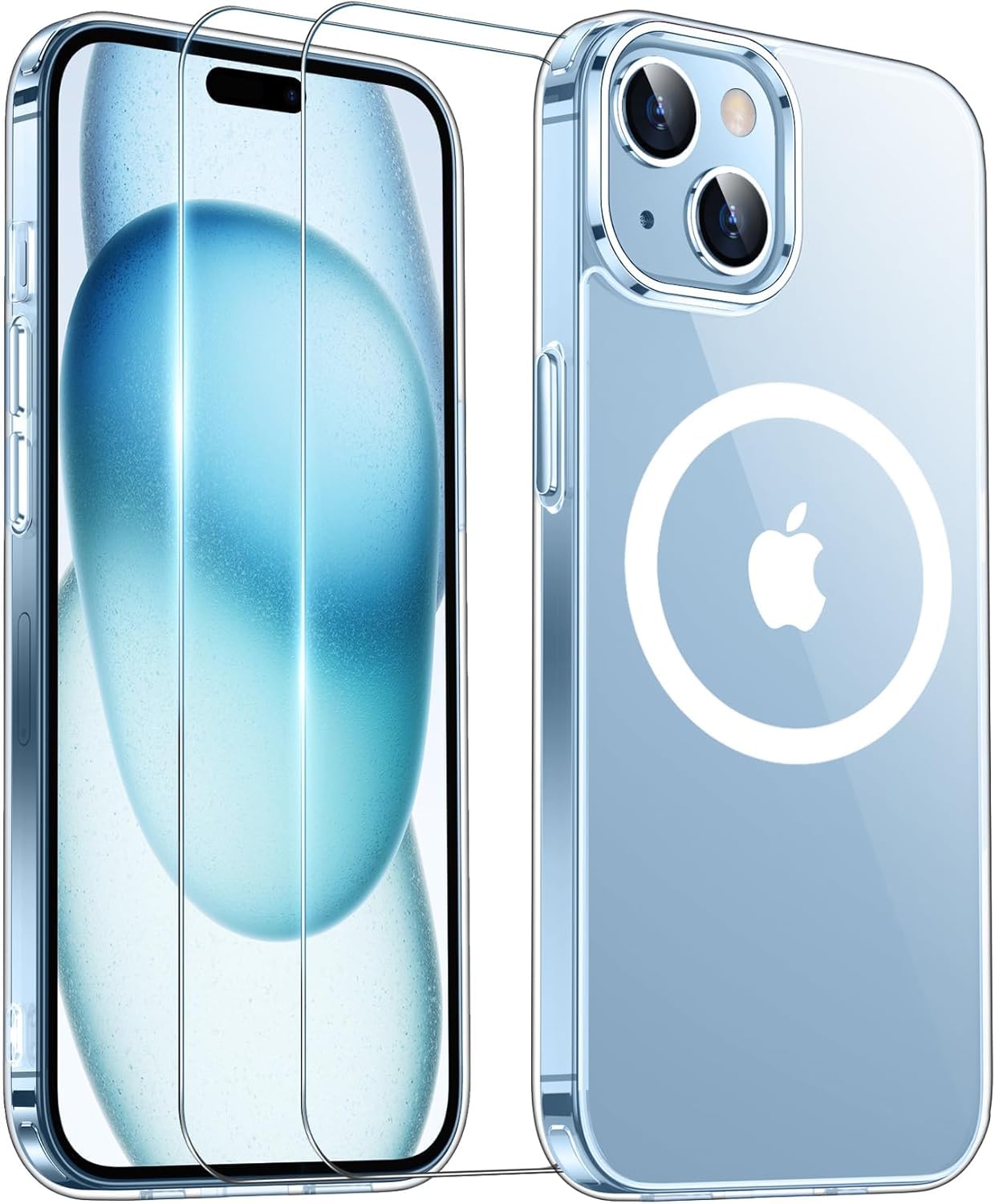 Temdan Designed For Iphone 15 Case Clear,[Compatible With Magsafe][Military Grade Shockproof][Non Yellowing] Slim Thin Phone Cas