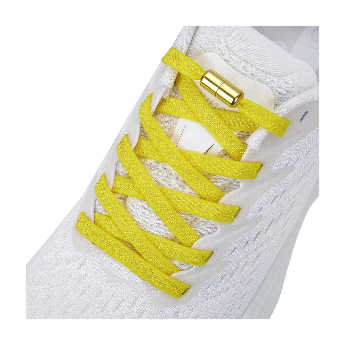 Anan520 Elastic Shoe Laces   Elastic No Tie Shoelaces For Adults  Kids Shoes Yellow