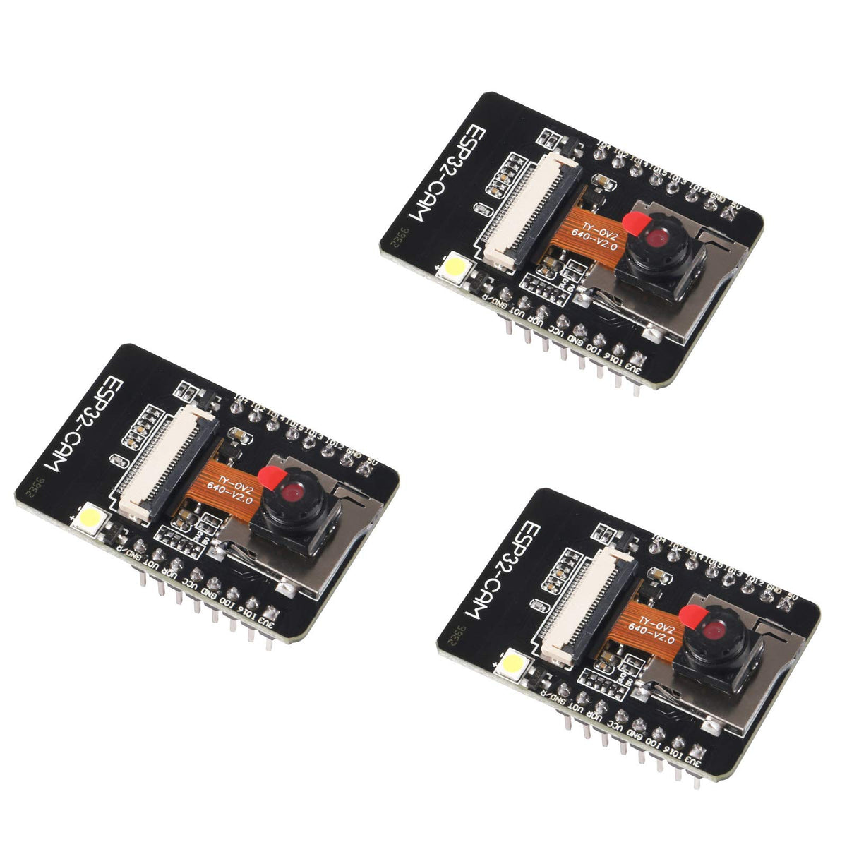 Aokin Esp32 Cam Camera Module, Esp32 Development Board Wifi And Bluetooth With Ov2640 2Mp Camera For Arduino, 3 Pcs