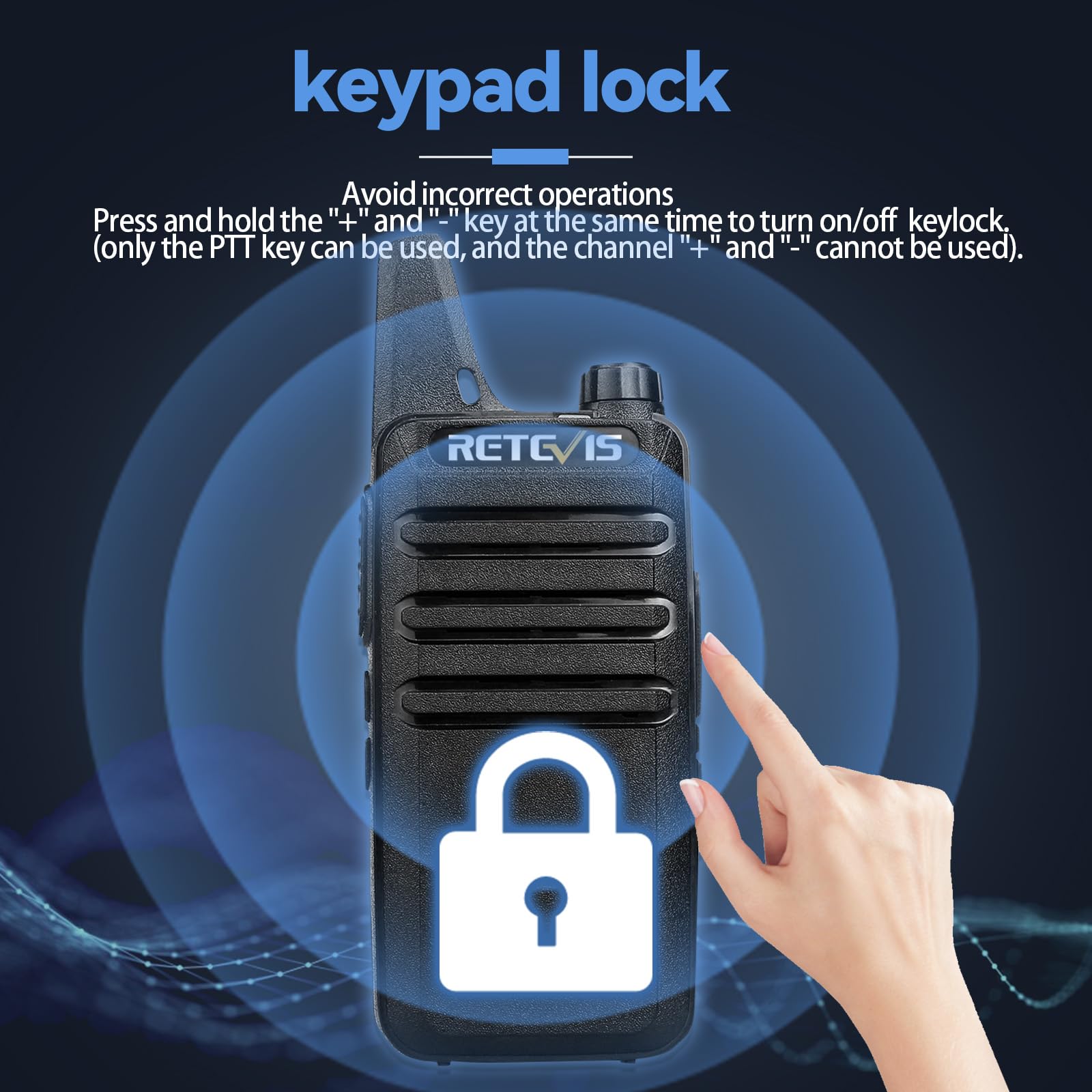 Retevis Rt22 Walkie Talkies, Mini 2 Way Radio Rechargeable, Vox Handsfree, Portable, Two Way Radios Long Range With Earpiece, Fo