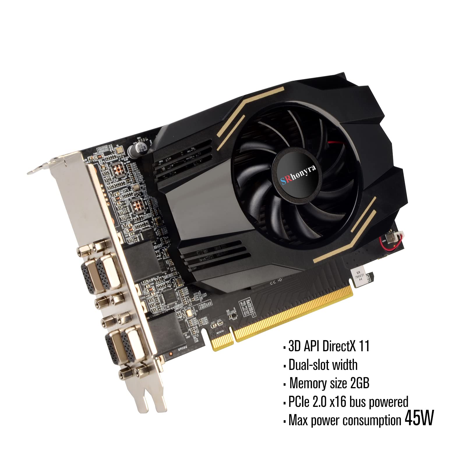 Srhonyra 4 Monitor Video Card Vga Outputs Radeon Hd7600 Graphics Card 128 Bit Gddr5 2Gb Multiple Displays Graphics Card 6Vga Gpu