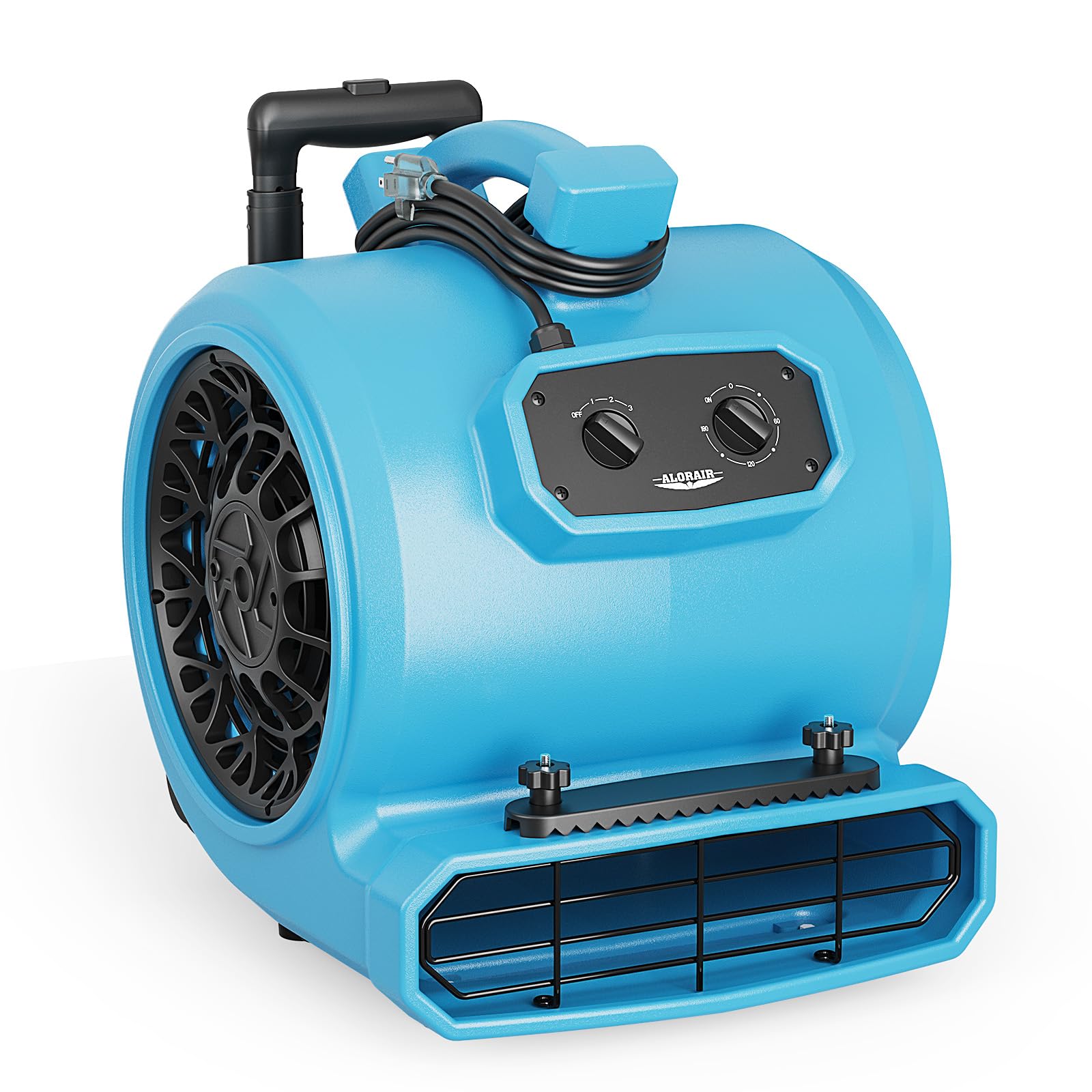 ALORAIR 4000 CFM Air Mover Blower Fan for Industrial, Floor Drying Fan, Carpet Dryer - Timer, Handle Wheelkit, Carpet Buckles, S