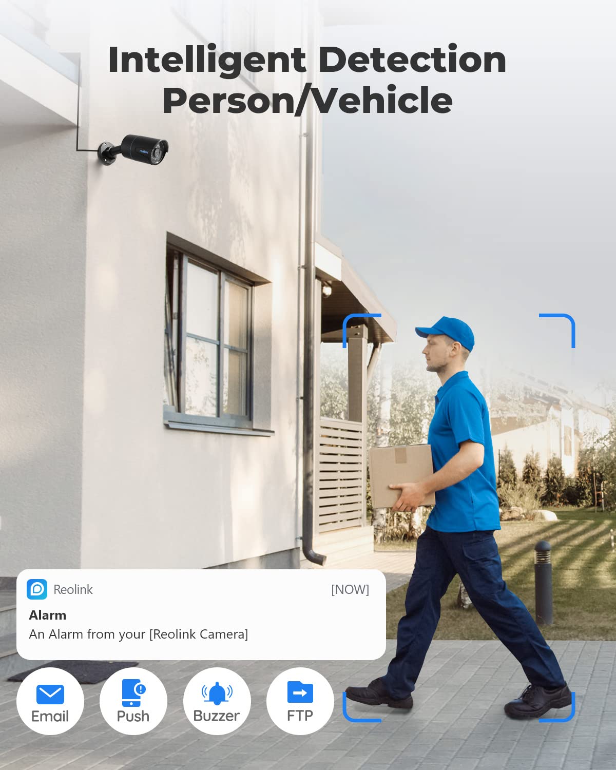 Reolink 8Ch 5Mp Poe Security Camera System, 4Pcs Wired Poe Ip Cameras Outdoor With Person/Pet/Vehicle Detection, 4K 8Ch Nvr With 2Tb Hdd For 24 7 Recording, Rlk8 410B4 5Mp Black