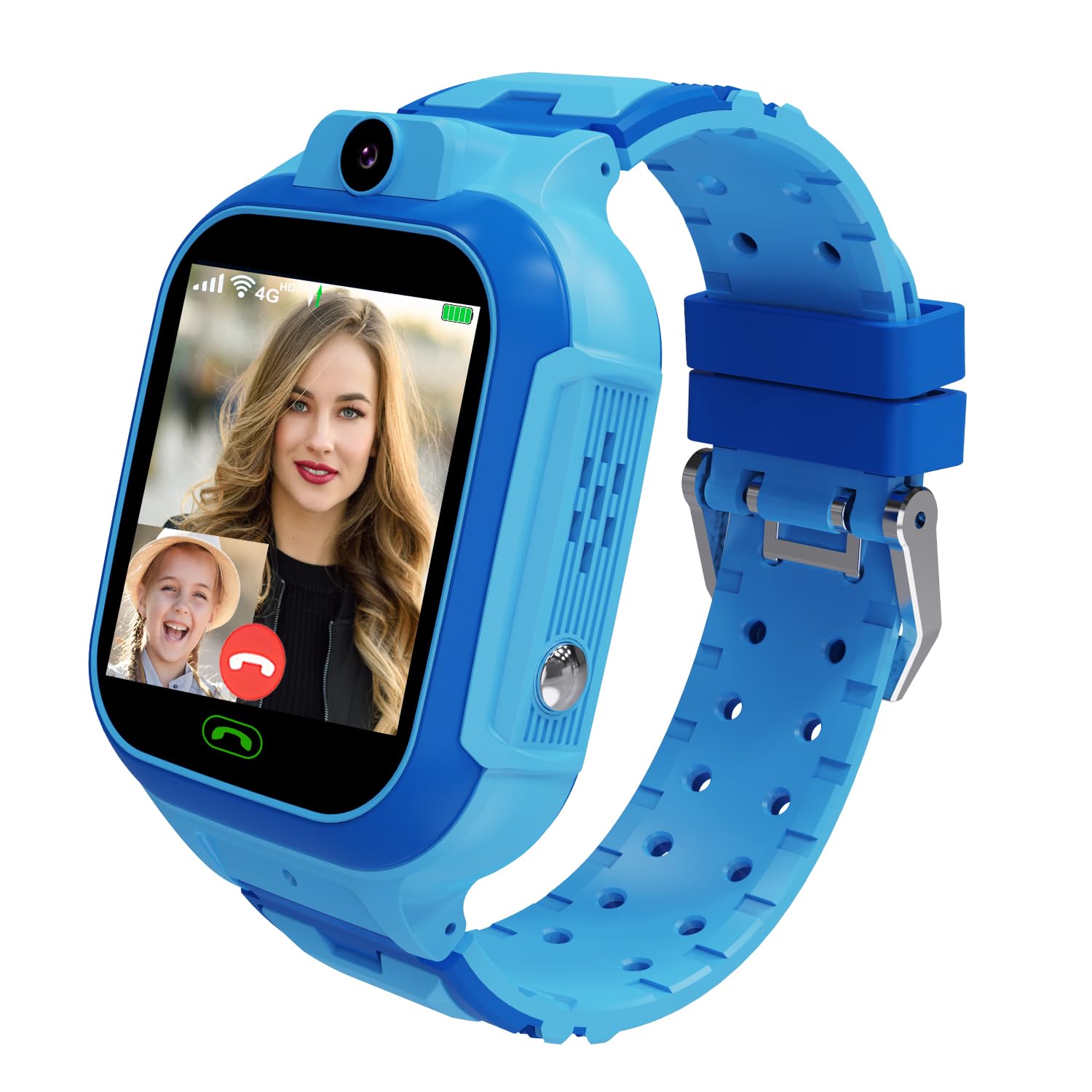 4G Kids Smart Watch GPS Tracker - Smartwatch with Two Way Call Video Calling Voice Chat SOS Class Mode Stopwatch Pedometer Games