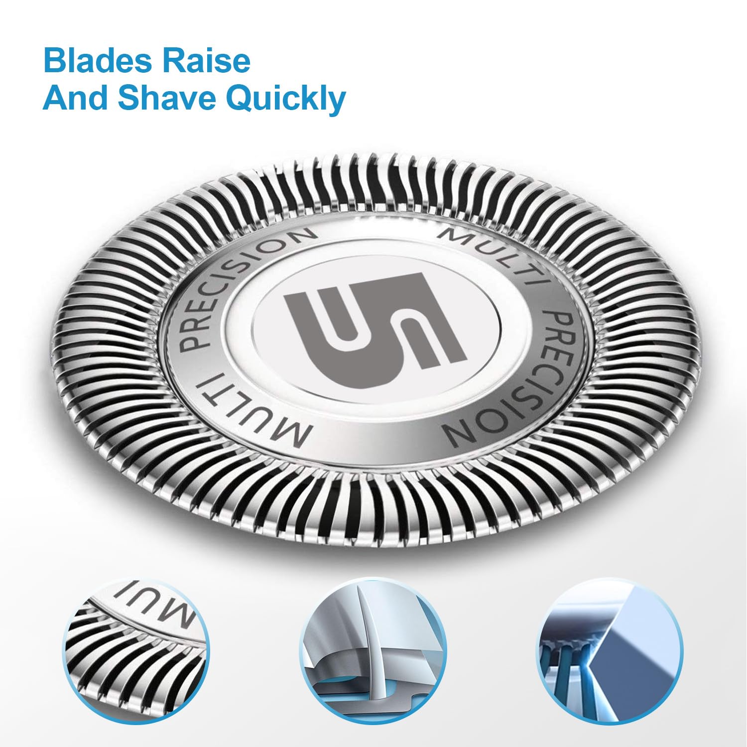 Sh50 Replacement Heads For Series 5000 Electric Shaver, Replacement Blades Head Fit For Series 5000 (S5Xxx), Aquatouch (S5Xxx),