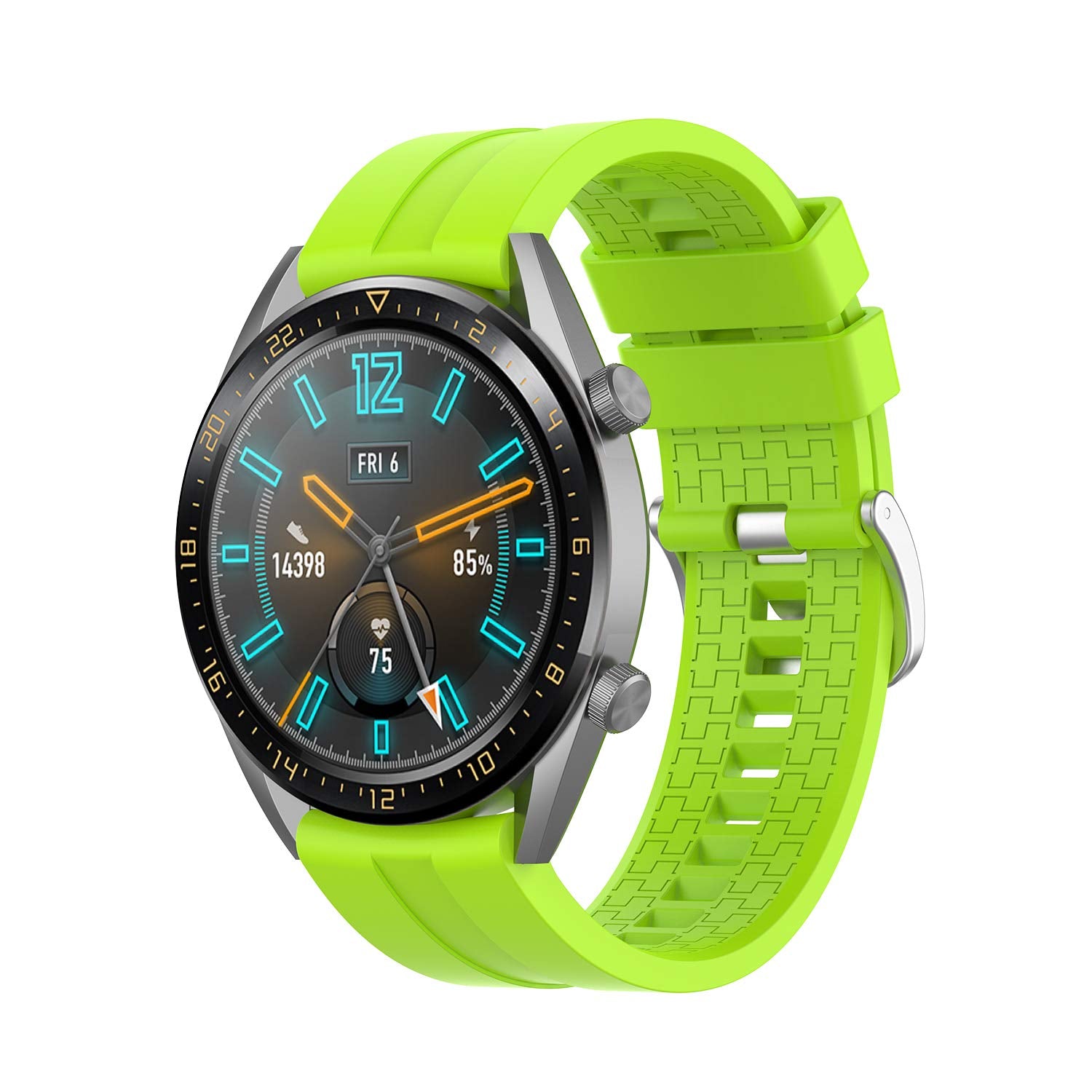 Eeweca 3 Pack Silicone Bands For Huawei Watch Gt Classic Replacement Strap (Black, Green, Teal)