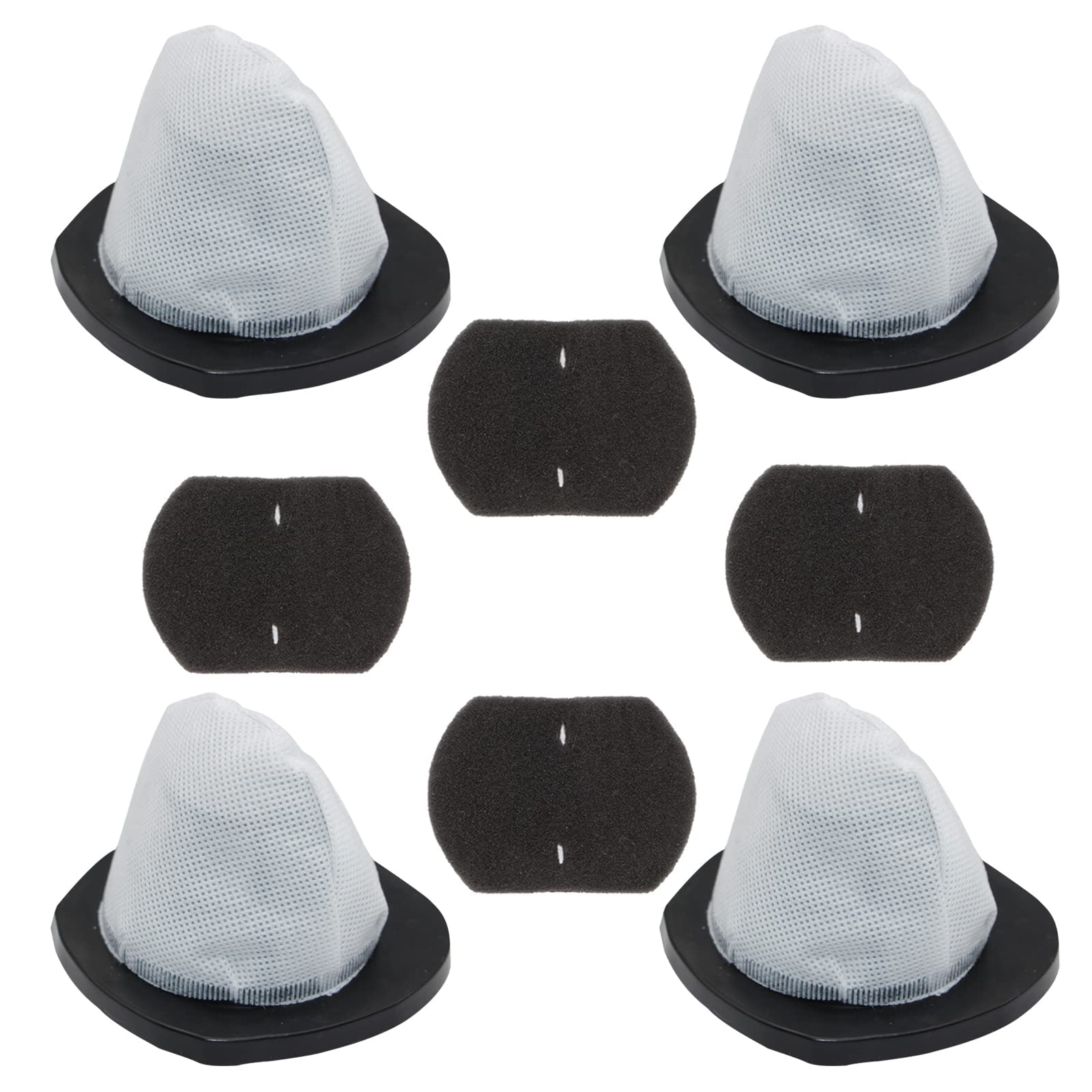 Aolleteau 4 Pack 2030 Vacuum Filters And 4 Pack Foam Filter Replacement For Bissell Vacuum Cleaner Models 2030, 2030L, 20303, 20