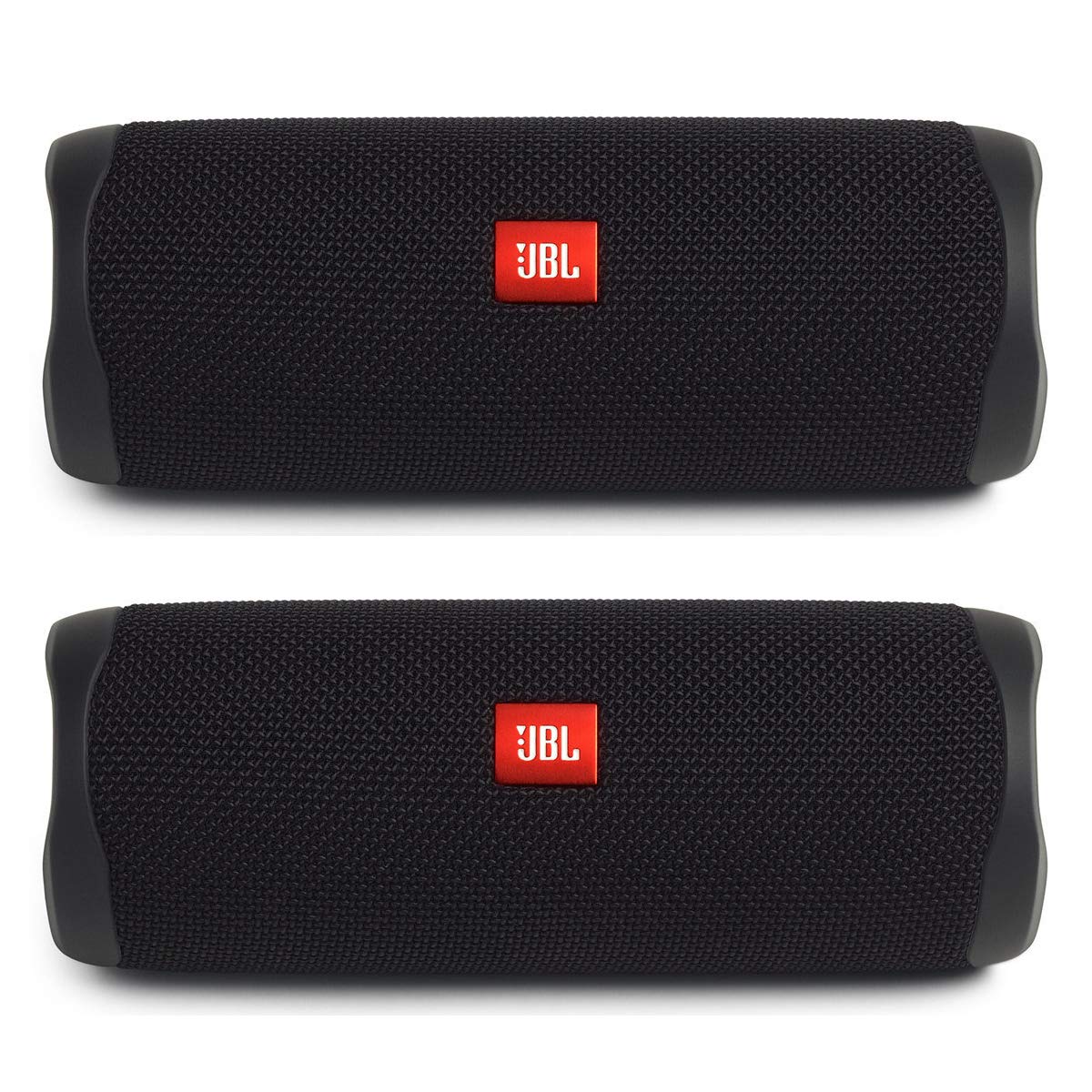 JBL Flip 5 Waterproof Portable Wireless Bluetooth Speaker Bundle - (Pair) Black