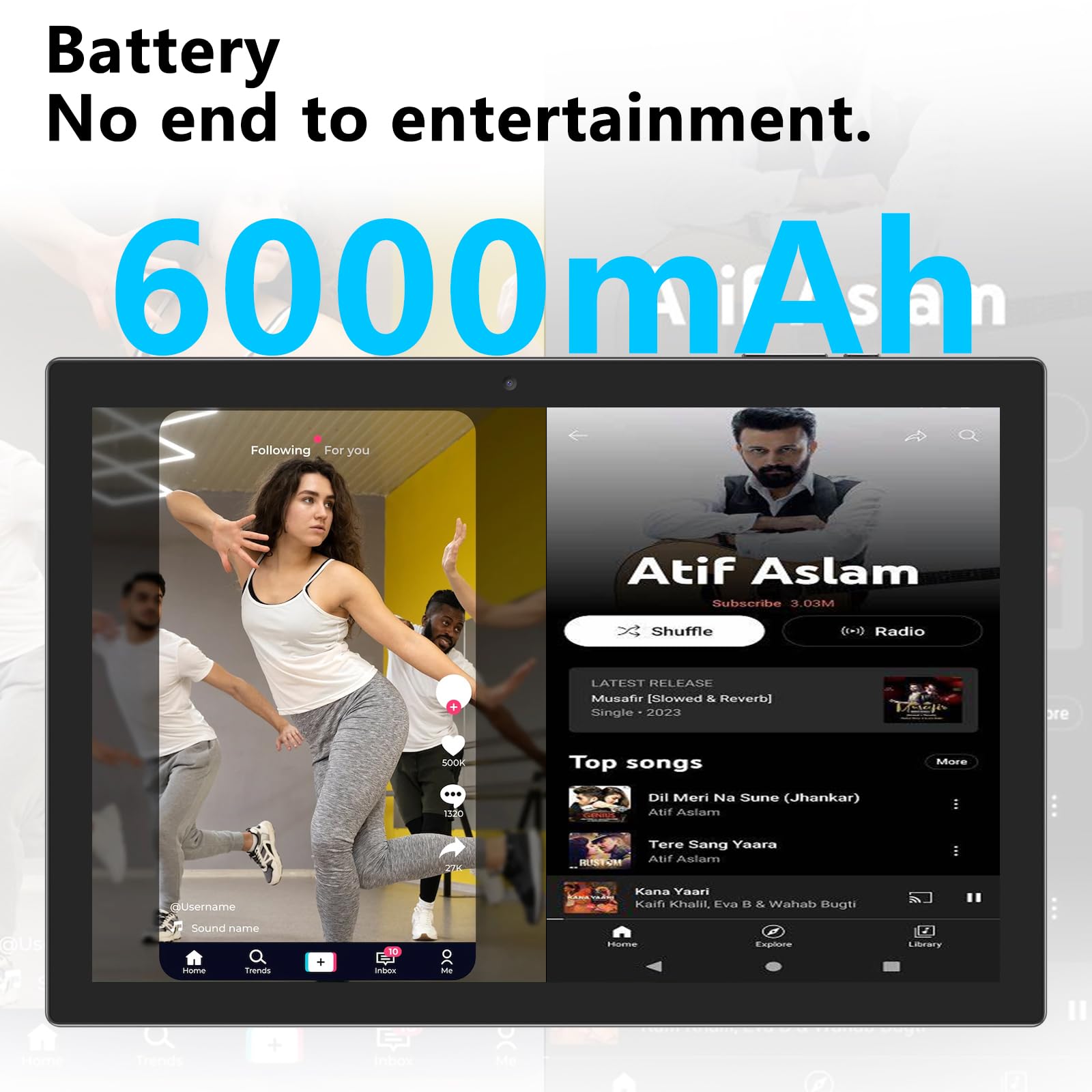 2024 Newest Android 13 Tablet With Keyboard 10 Inch 2 In 1 Tablets, 12Gb Ram 128Gb Rom 1Tb Expand, Quad Core 2.0Ghz Cpu Tablet P