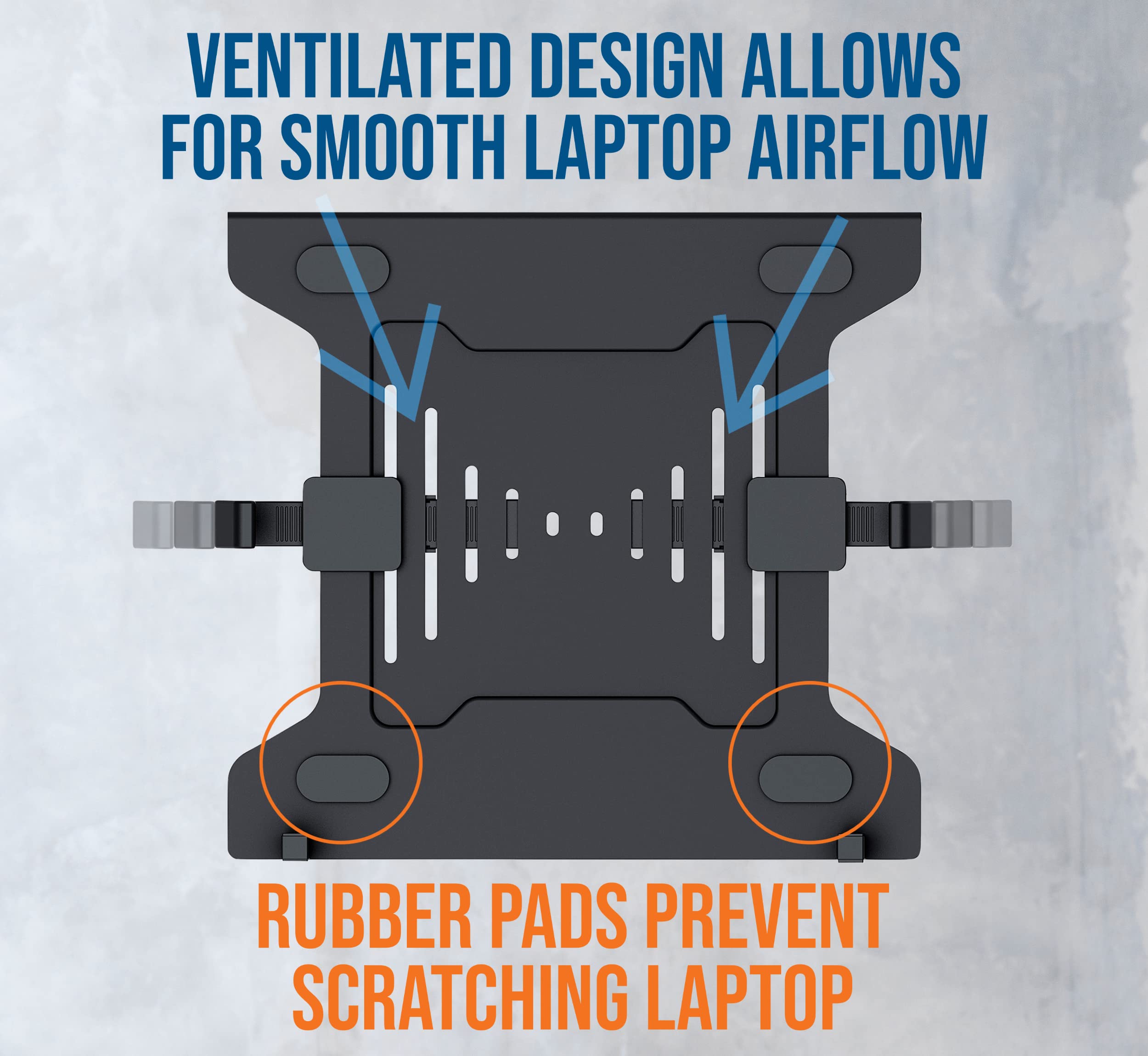 Manhattan Laptop Vesa Mount Tray   Heavy Duty And Fully Adjustable Laptop Holder Attachment   Fits Notebook With Width Up To 17