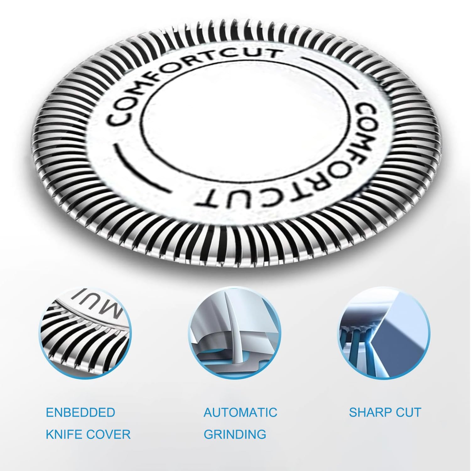 Hq8 Replacement Heads For Philips Norelco Aquatec Shavers,Hq8 Blades Comfortcut Blades Compatible With Philips Norelco Electric