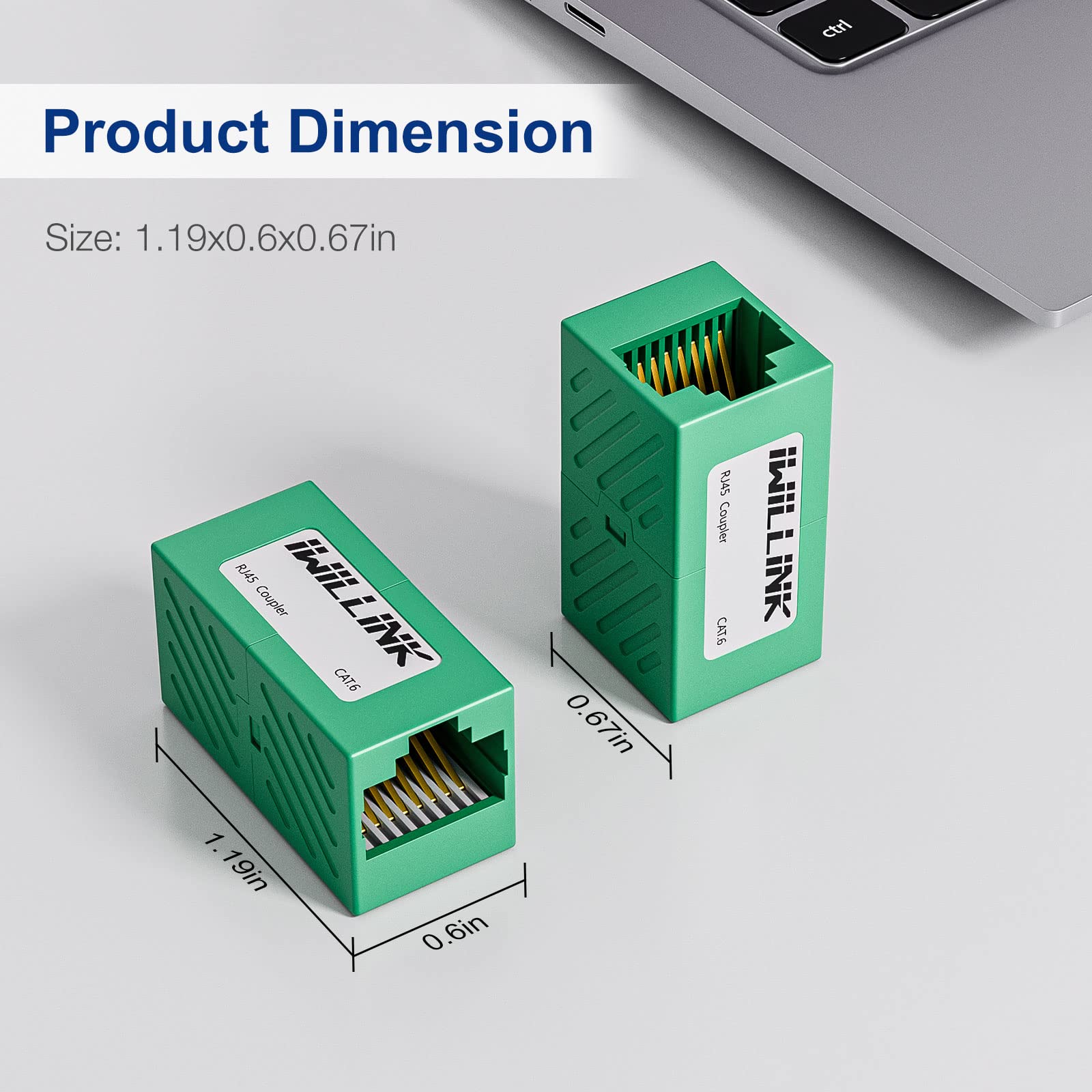 Iwillink 5 Pack Cat6 Rj45 Ethernet Coupler, Female To Female Rj45 Connector For Cat7 Cat6 Cat5E Cat5 Ethernet Cable, Extender Ad