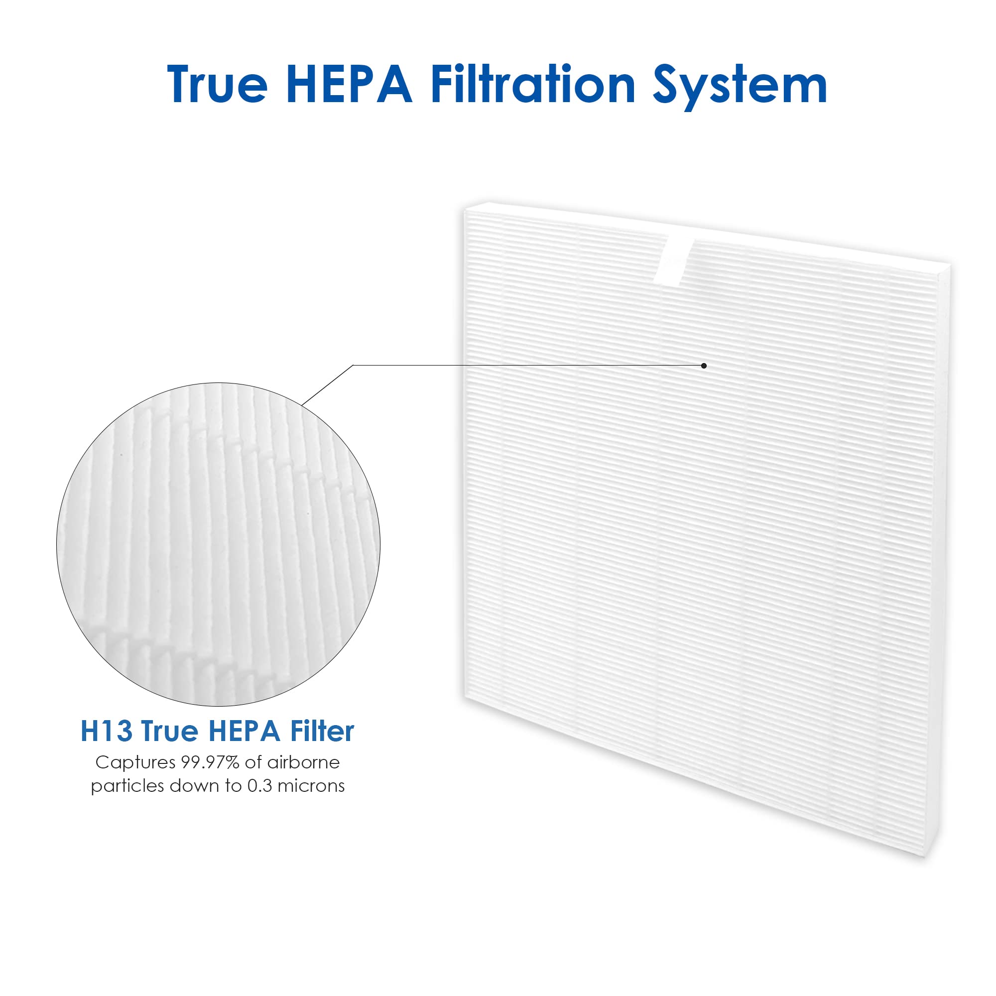 Flintar C545 Replacement Filter S, Compatible With Winix C545 Air Purifier, Part Number 1712-0096-00, H13 Grade Air Filters, 2-P