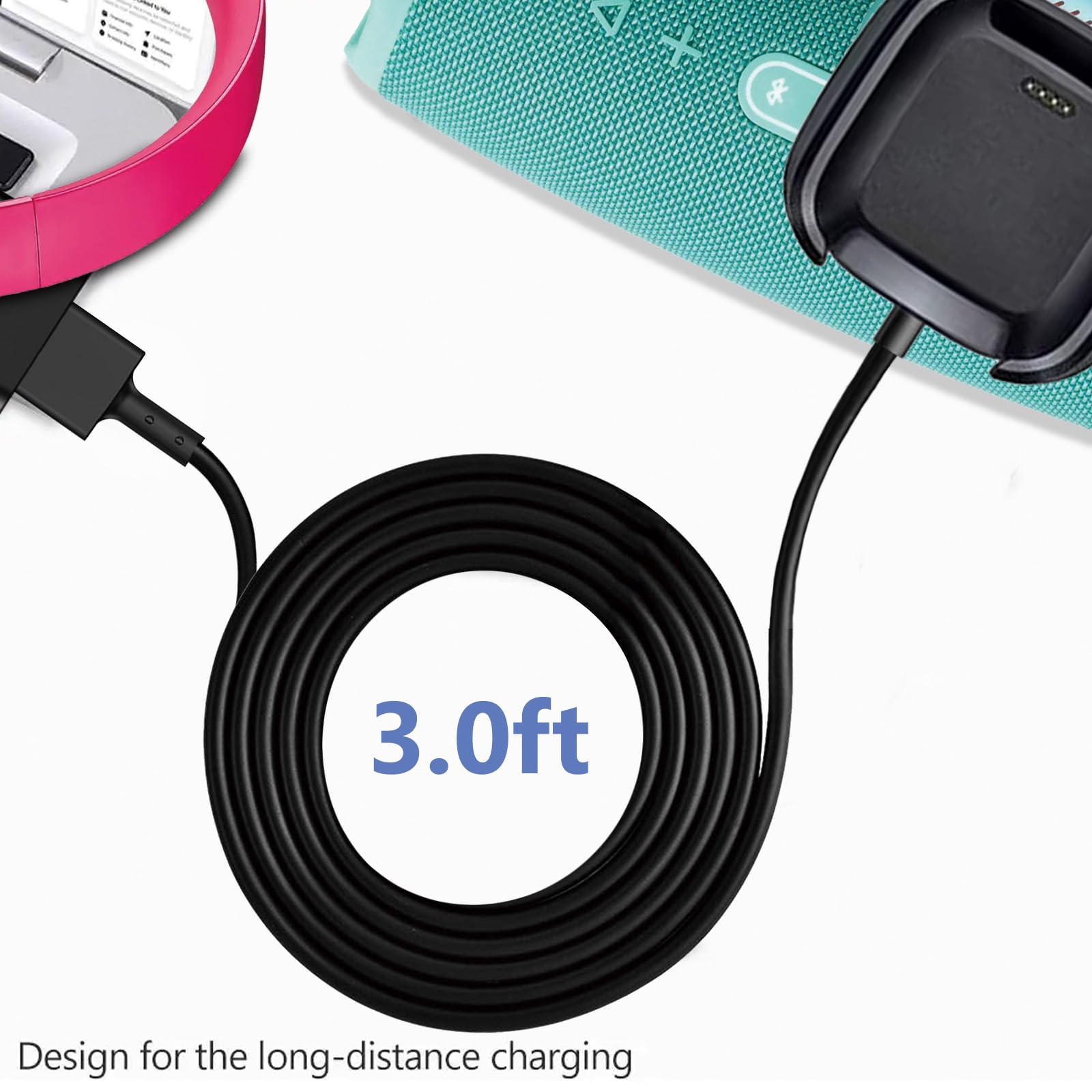 Replacement For Fitbit Versa 1 Charger (Not For Versa 2) Fast Usb Charging Cable Cord For Fitbit Versa Fb504/Versa Lite Fb415/Ve