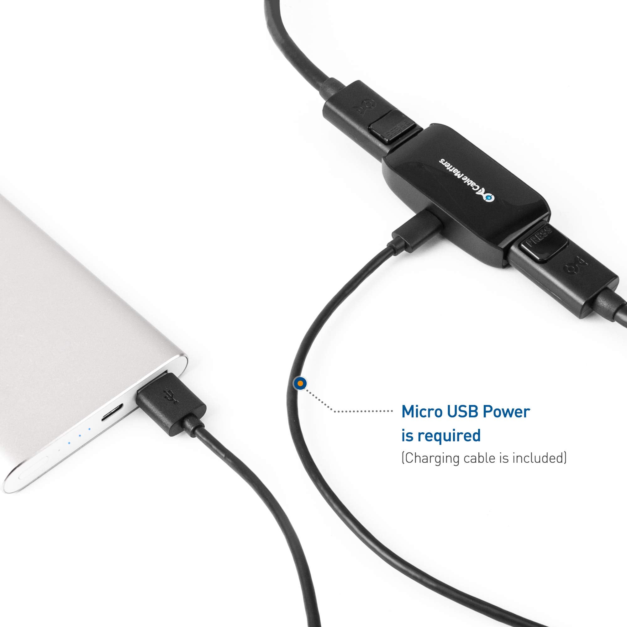Cable Matters Active DisplayPort Repeater, 4K@240Hz up to 32ft, 4K@60Hz up to 80ft, Signal Booster for VR Headset & Gaming Monitor