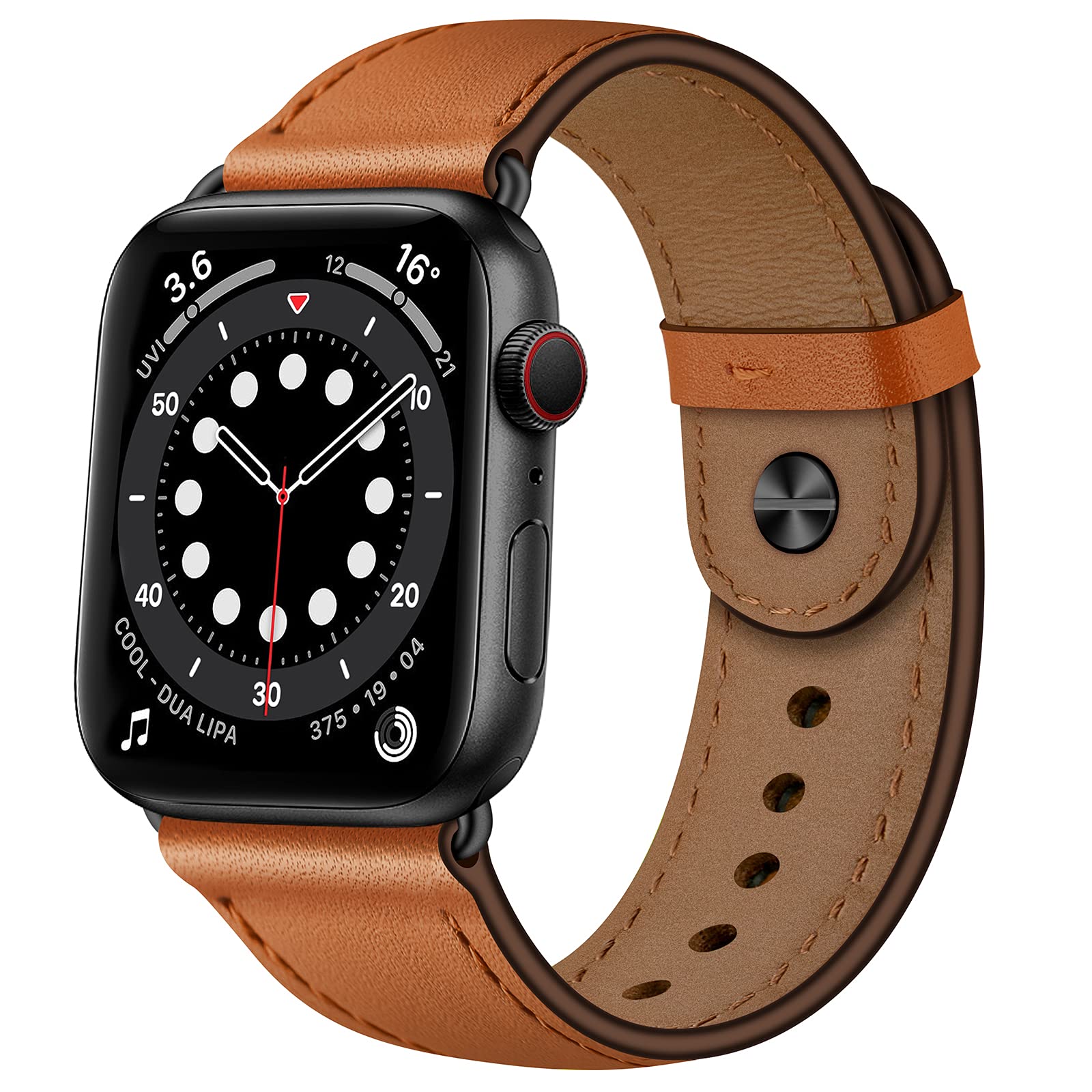 Ouheng Compatible With Apple Watch Band 42Mm/41Mm/40Mm/38Mm, Genuine Leather Bands Replacement Strap For Iwatch Se2 Se Series 10