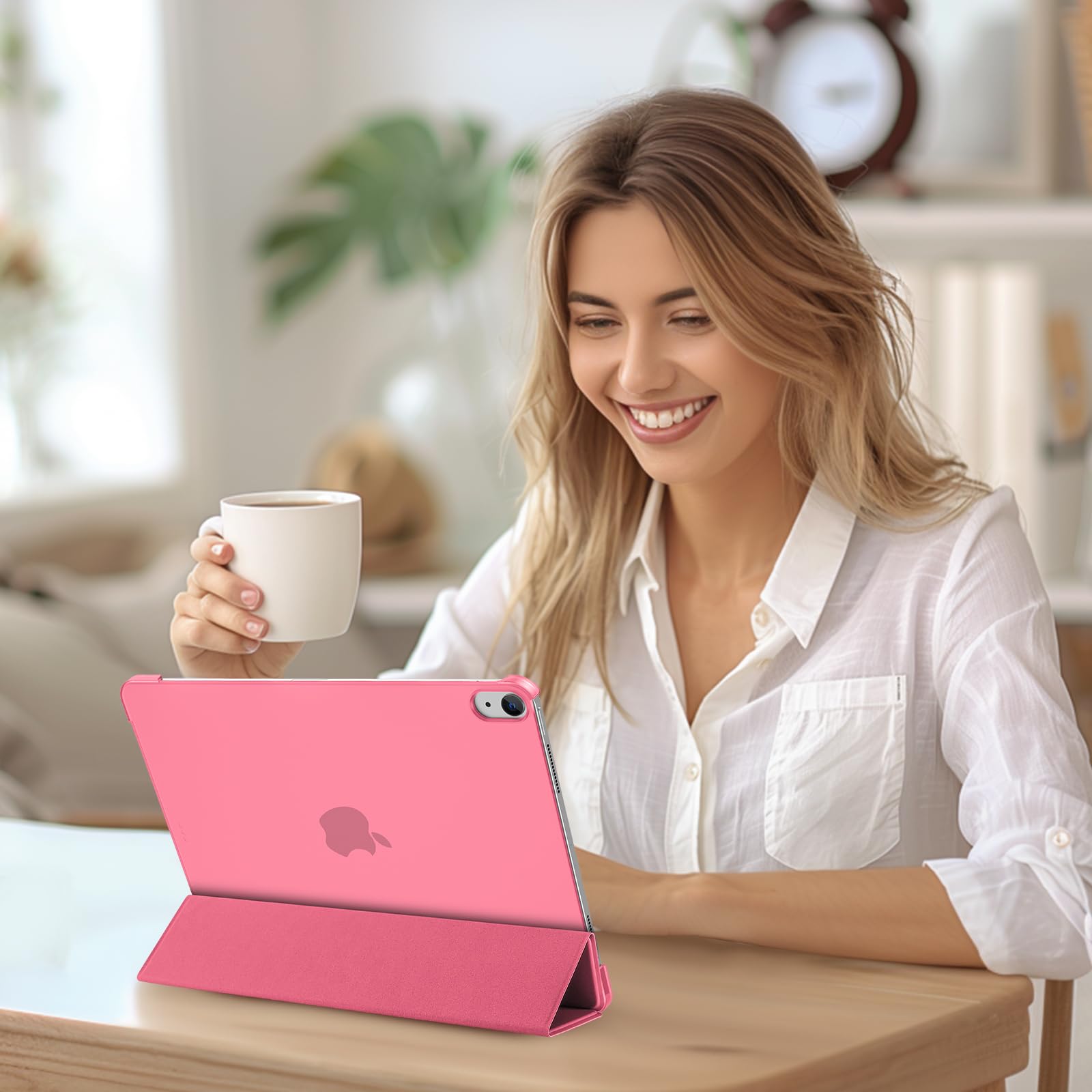 Procase For Ipad Air 13 Inch Case 2024 M2, 13'' Ipad Air Case 2024 Air M2 13 Cover, Slim Stand Translucent Hard Shell Back Folio