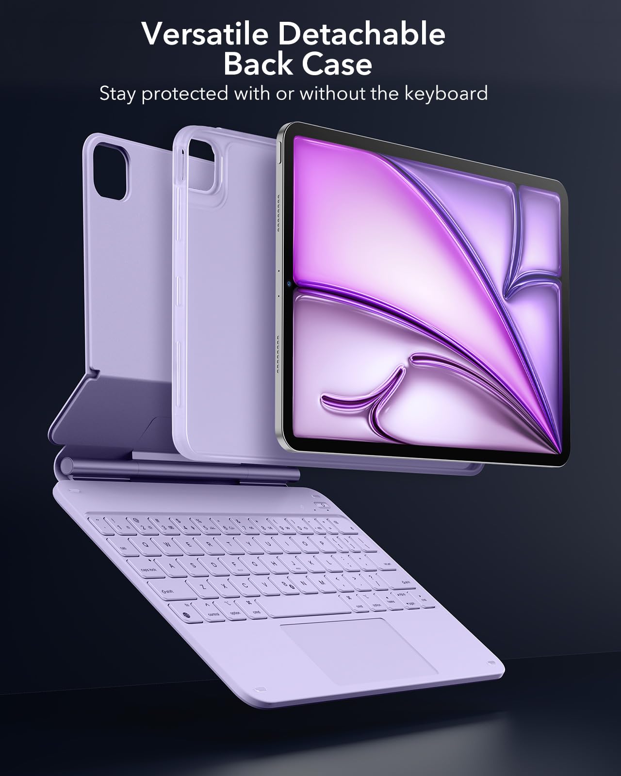 Esr Ipad Air 11 Inch Case With Keyboard (M2, 2024), Easy Set Magnetic Stand, Portrait/Raised Modes For Ipad Pro 11/Air 5Th/4Th G