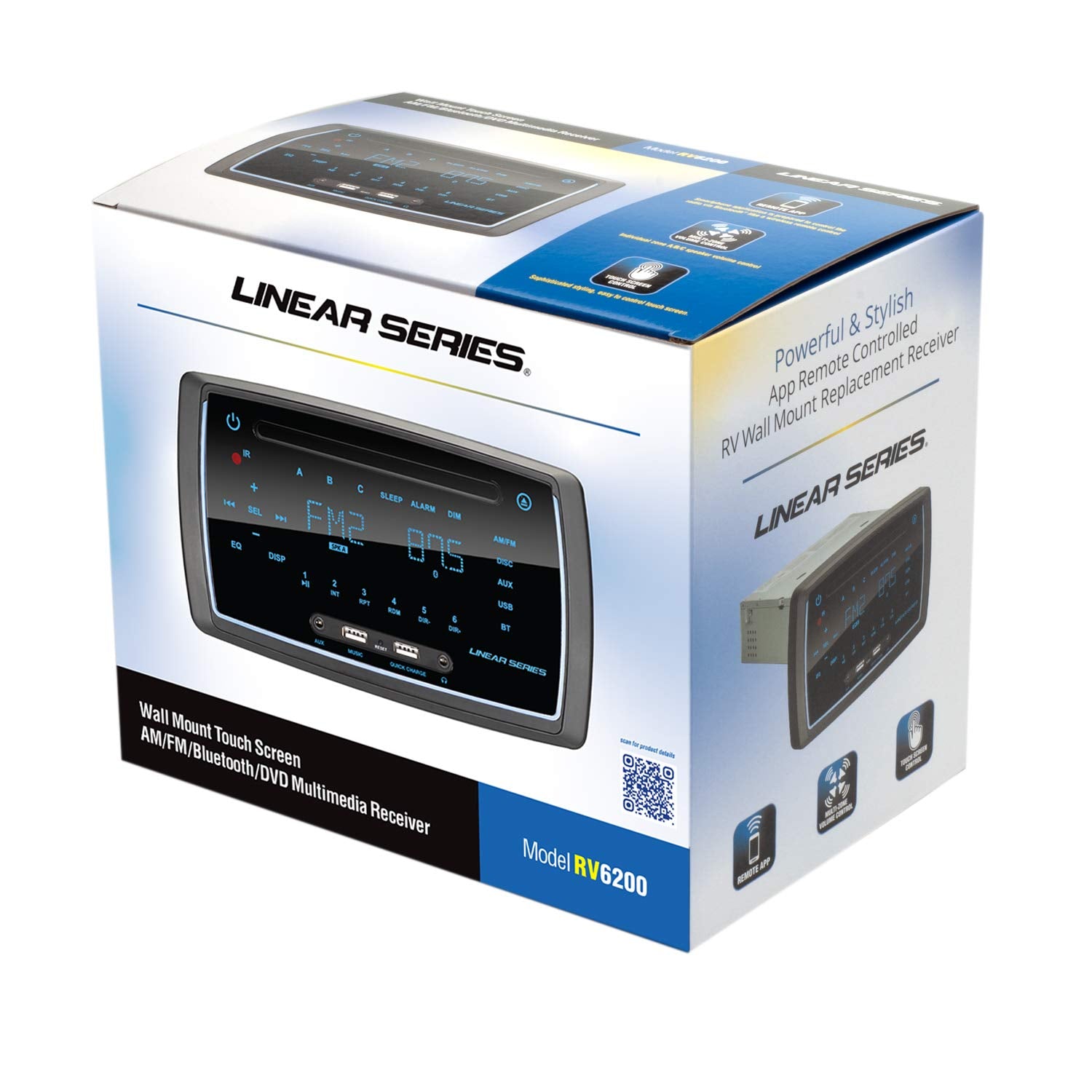 Rv Multimedia Entertainment Stereo System With Bluetooth/Dvd/Usb/Am/Fm/Mp3/Aux, 3 Zone Receiver