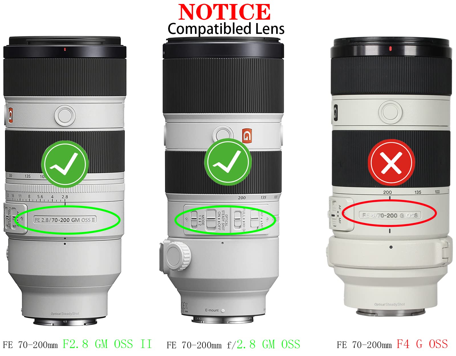 77Mm Lens Cap Cover Compatible With Sony Fe 24 105Mm F4 G Oss(Sel24105G/2),Fe 70 200Mm F2.8(Not For F4) Gm Oss Ii,Fe 70 200Mm F/