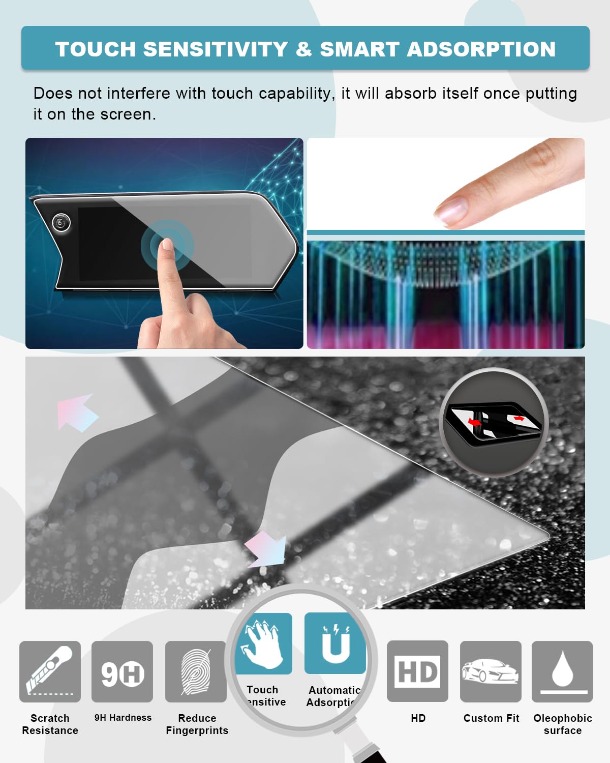 Cdefg 2Pcs For 2024 2025 Chevy Trax Trailblazer Screen Protector Compatible With 2024 2025 Chevy Trax/ 2024 Chevrolet Trailblazer Accessory Tempered Glass(Not For Ls 1Rs)