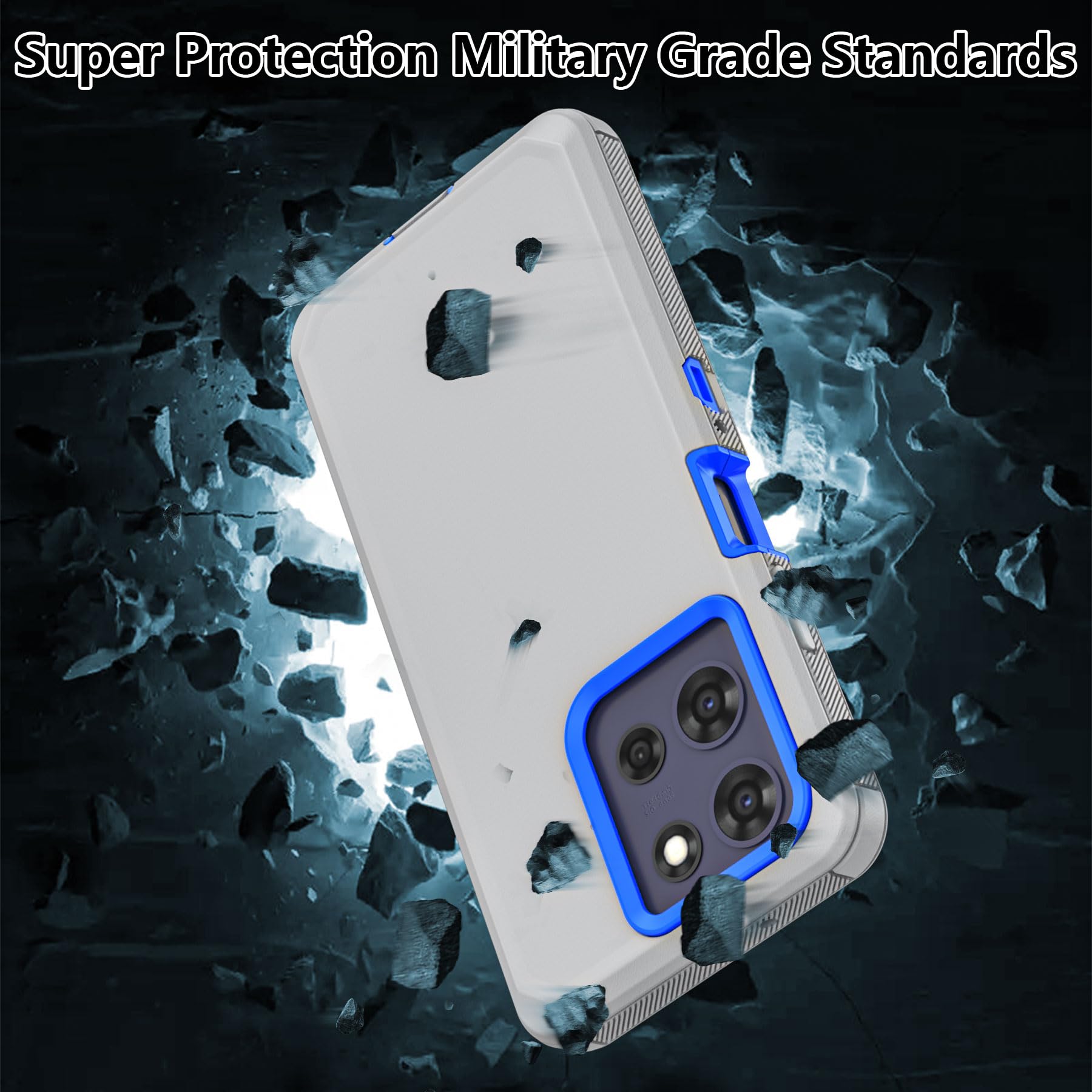 Tashhar Shockproof Phone Case For Motorola Moto G Power 5G 2025/Moto G Play 2025 With Belt Clip Holster,Rugged Full-Body Protect