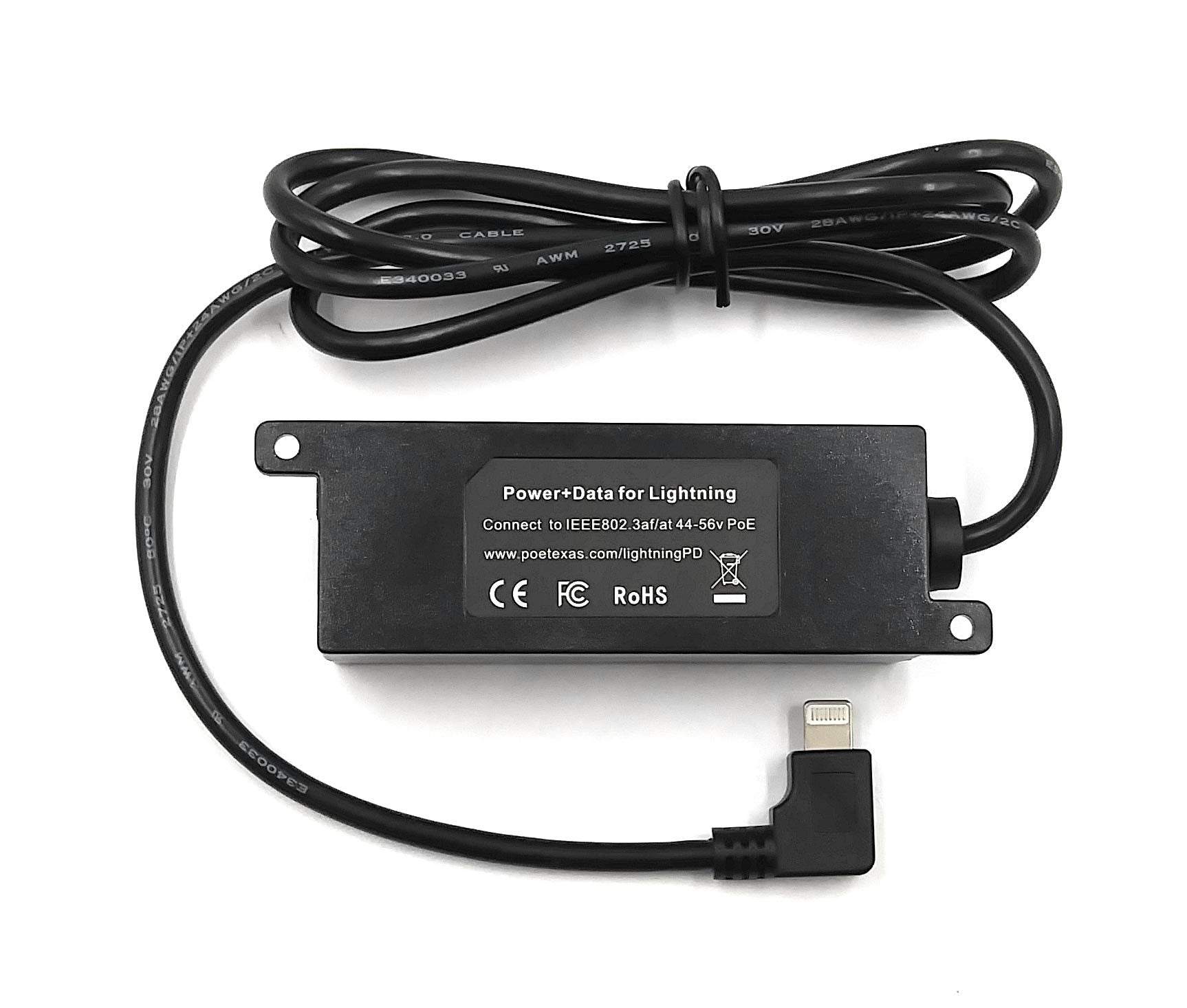 Poe Texas Poe Power And Ethernet Adapter For Apple Tablets And Phones For Pos, Digital Signage, & More   802.3Af Poe To 5 Volt Splitter   Extends Charging & Data Delivery Up To 328 Feet