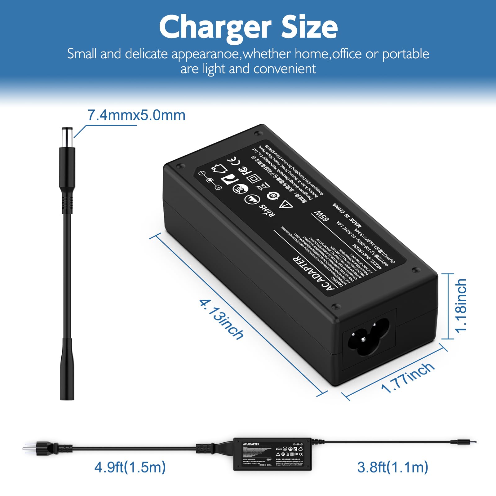 Charger For Dell Laptop 65W 45W Ac Adapter Laptop Charger For Dell Inspiron 13 14 15 17 3000 5000 7000 2 In 1 Series Notebook Ro