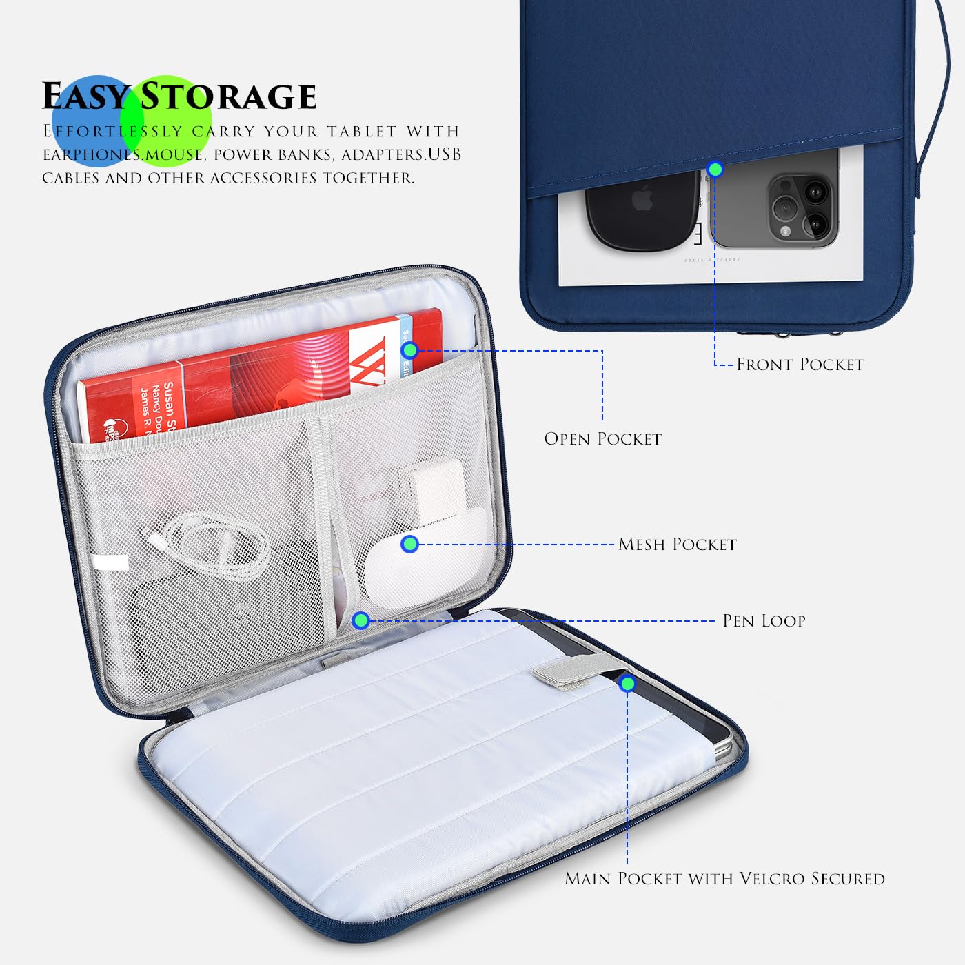 12.9 Inch Ipad Pro Sleeve Case For Ipad Air 13'' M2/ Pro M4 2024 W/Magic Keyboard, Ipad Pro 12.9 M2 M1 2022 2021 6Th 5Th Generat