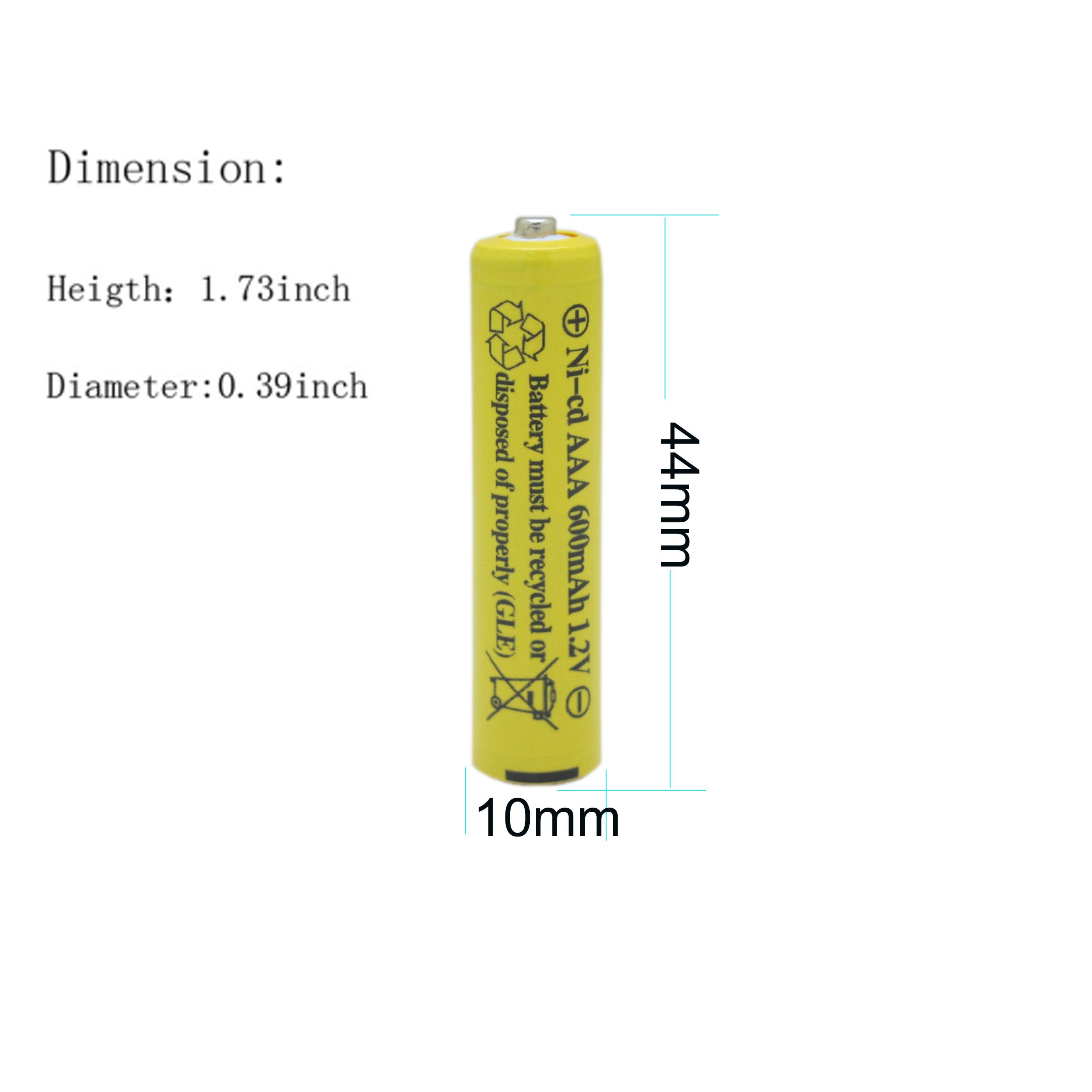 Geilienergy 1.2V Aaa Nicd 600Mah Triple A Rechargeable Battery Cell For Solar Lights Garden Lamp(8 Pcs)