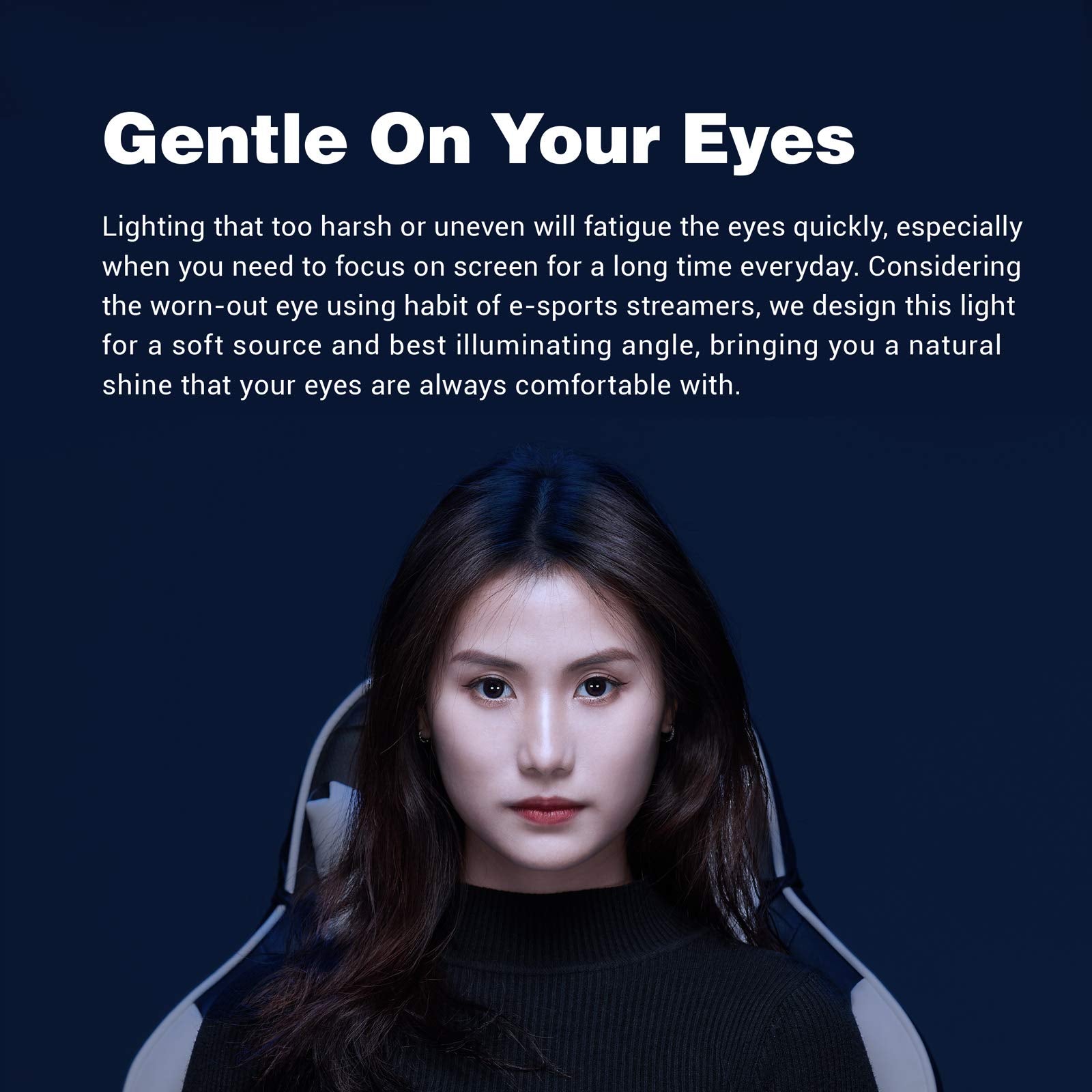 Godox Es45 Key Light,Led Video Light With Extendable Desk Stand,2.4G Wireless Control,0 100% Brightness & 2800 6500K Color Tempe