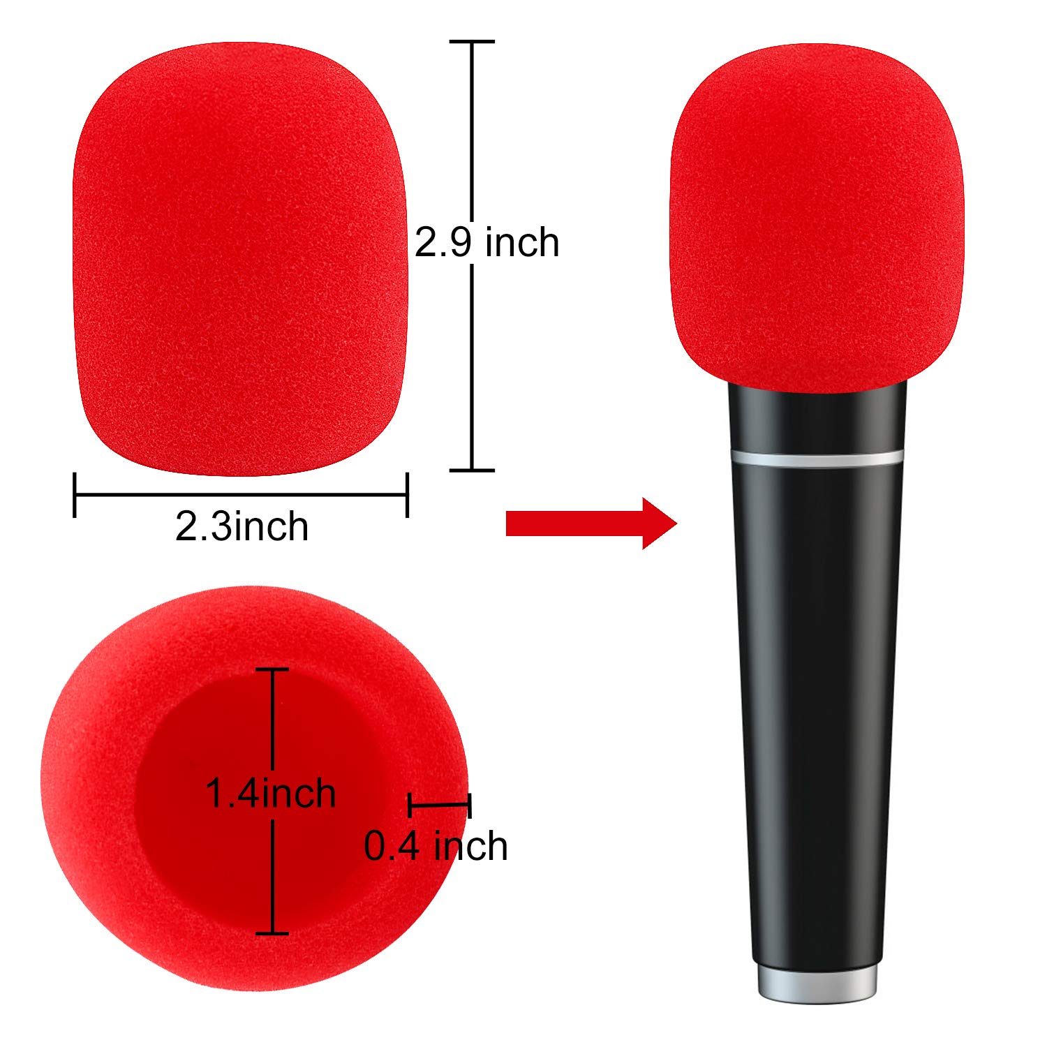 Augshy 30 Pack Microphone Cover
