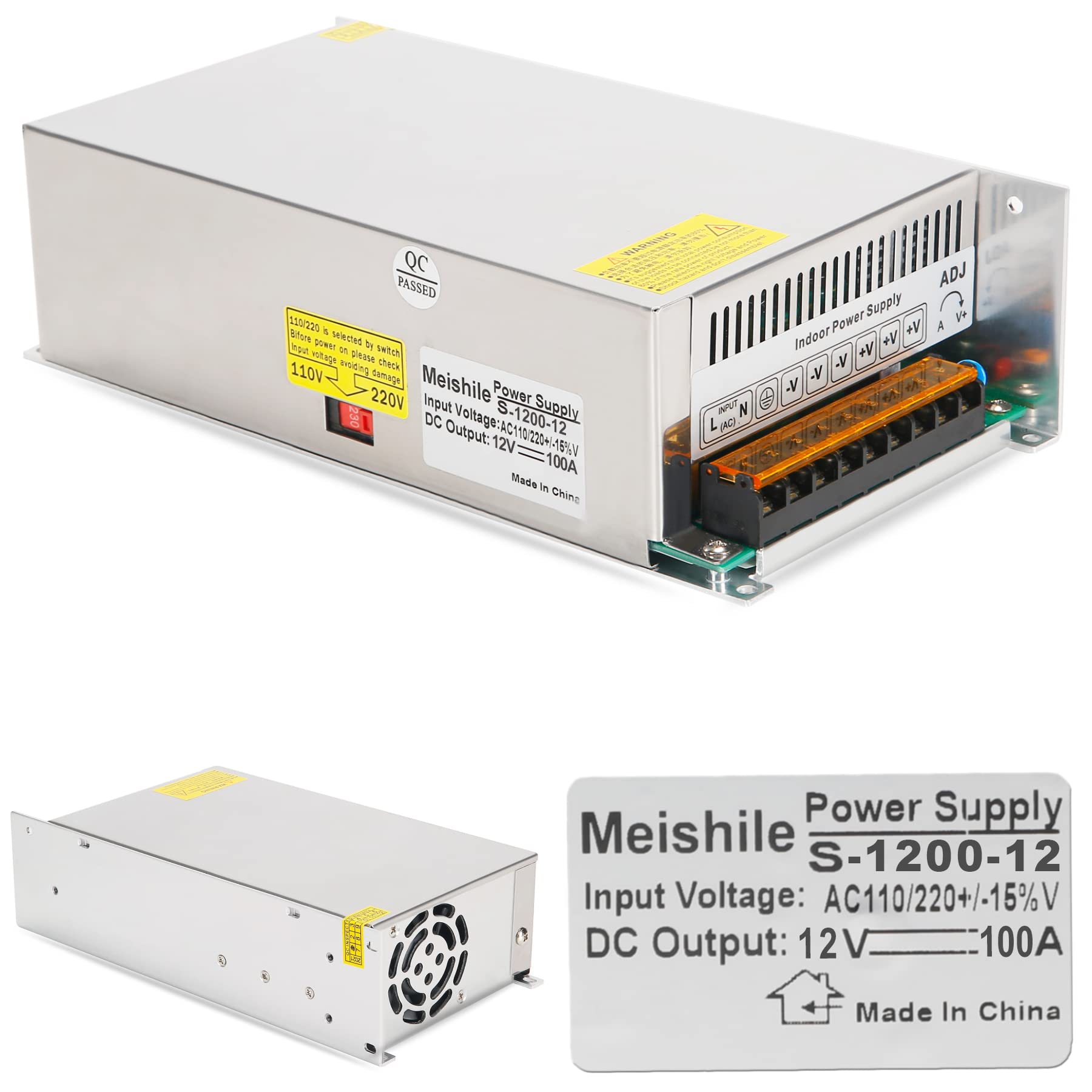 12V 100A 1200W Dc Switching Power Supply Adapter Psu Ac Dc 12Volt Industrial Transformer Converter 0 80/50Amps Led Drive Lamp Me