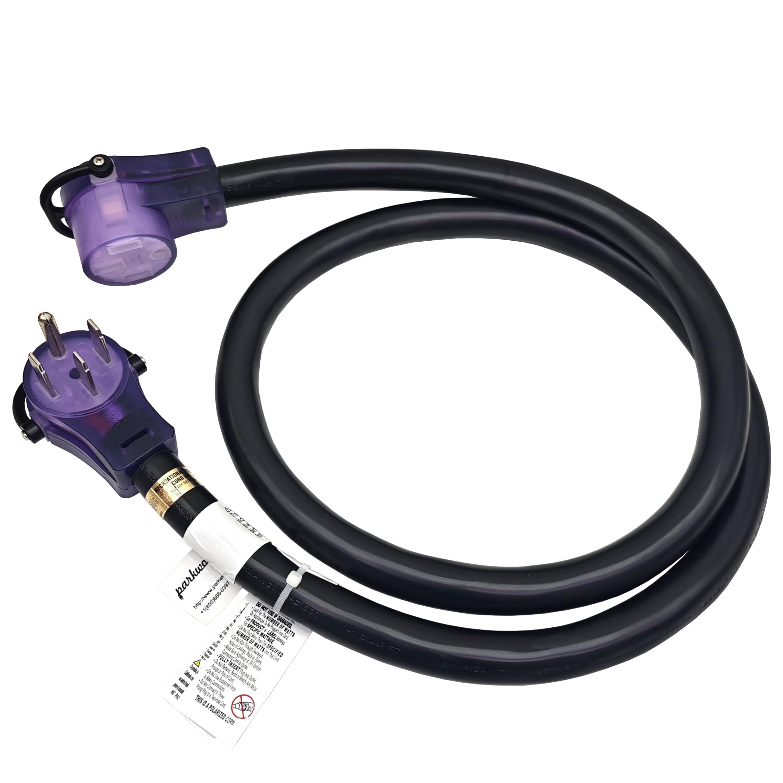 Parkworld Ev/Rv 50A Extension Cord, Nema 14 50 Extension Cord, Nema 14 50P To 14 50R 50Amp 4Prong (6Ft)