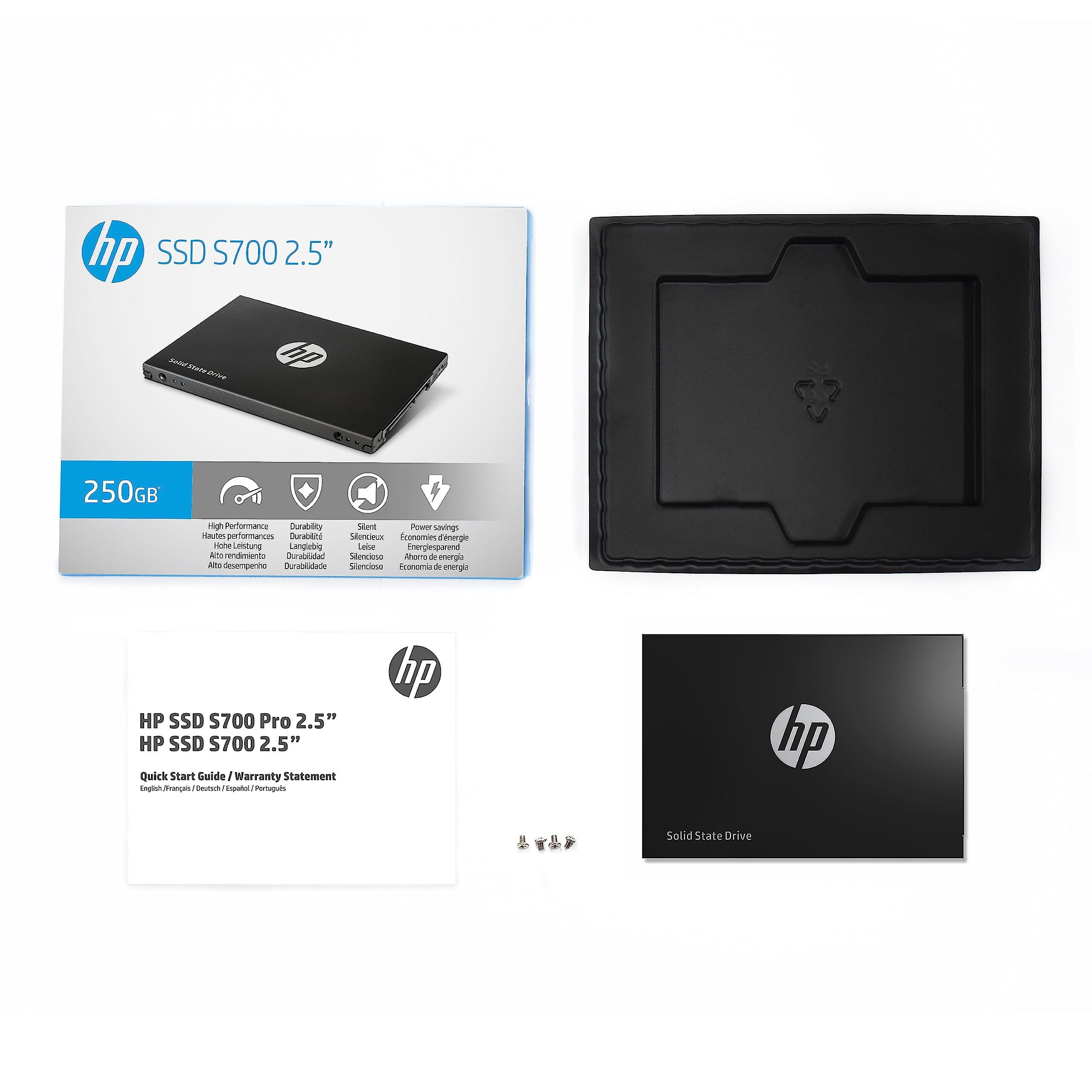 Hp 60000 055 Ssd S700 Series 250Gb 2.5 Inch Sata3 Solid State Drive, Bulk (3D Tlc)