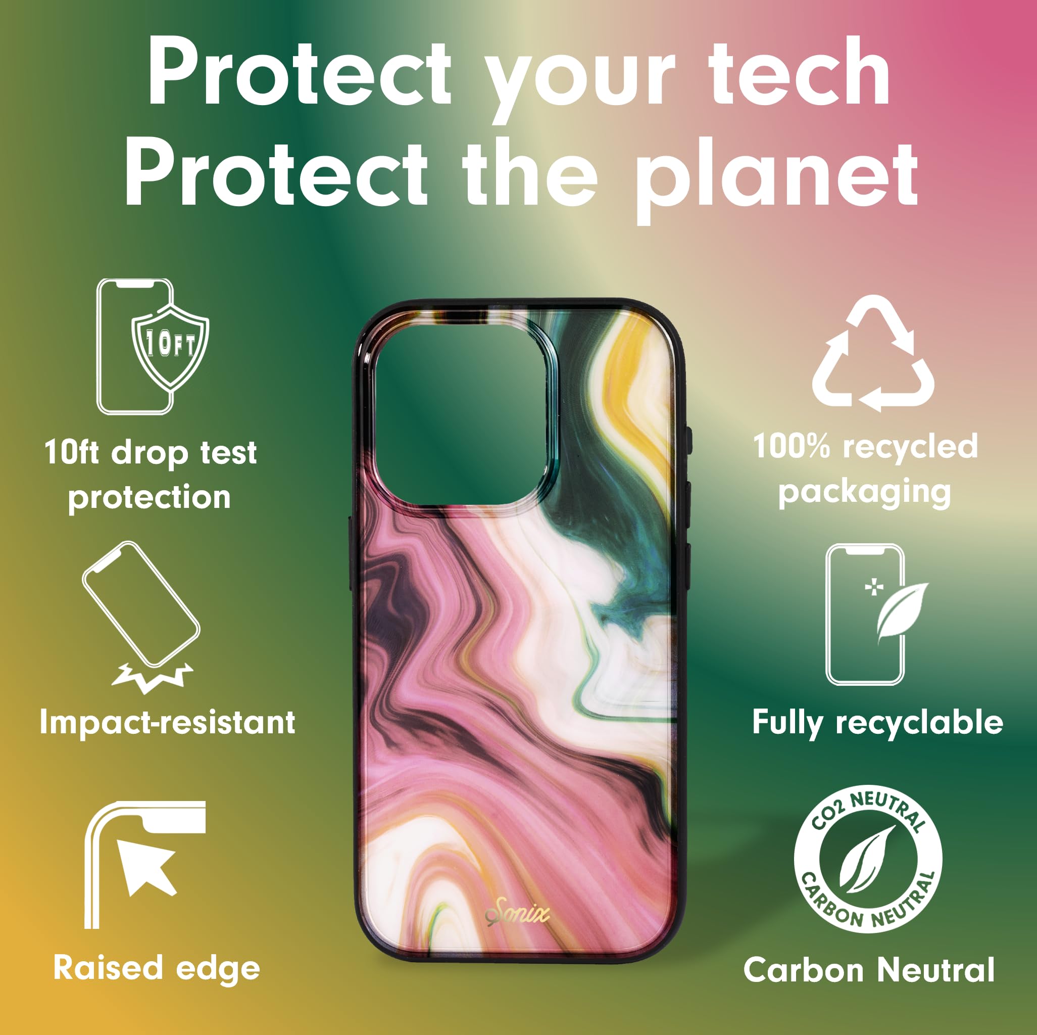 Sonix Case For Iphone 15 Pro | Compatible With Magsafe | 10Ft Drop Tested | Agate