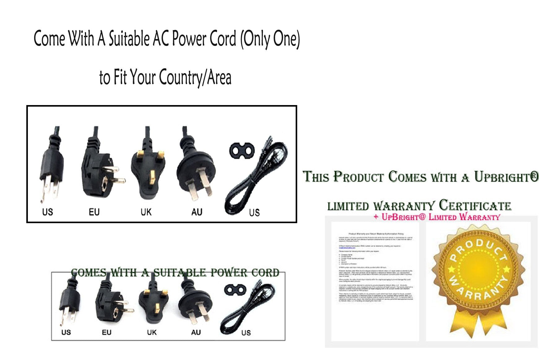 Upbright 19V 2.37A 45W Ac/Dc Adapter Compatible With Toshiba C55-B5100 C55-B5101 C55-B5200 C55-B5201 C55-B5300 C55-B5302 C55-A53
