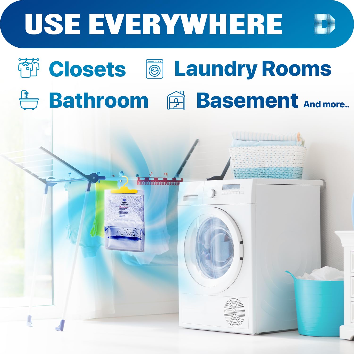 Dry & Dry 5 Pack[14 Oz] Premium Moisture Absorbers Dehumidifiers For Home Dehumidifier For Basement Dehumdifiers For Bedroom Sma