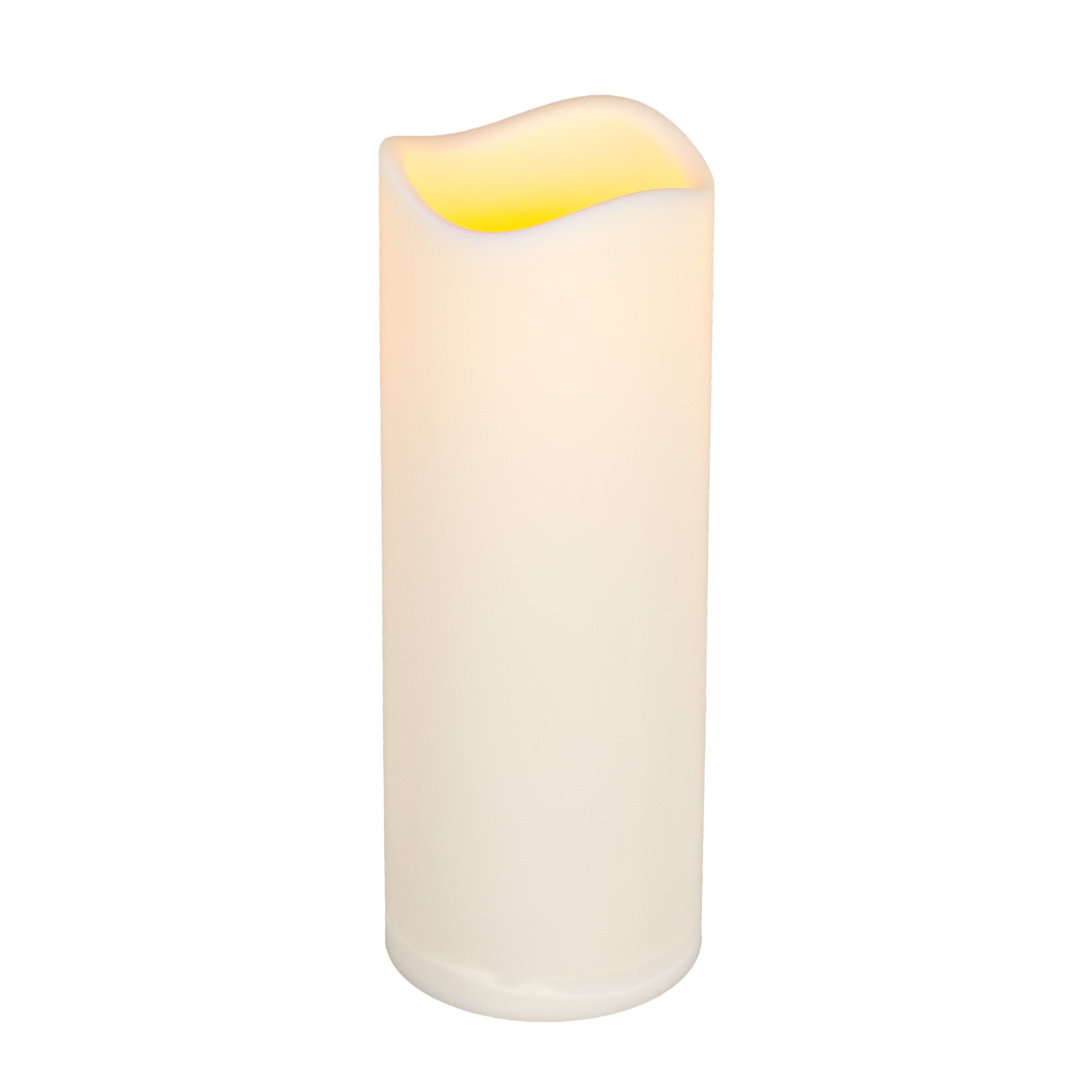 Everlasting Glow Led Indoor/Outdoor Candle With Timer, Bisque, 8'' Tall X 3'' Diameter
