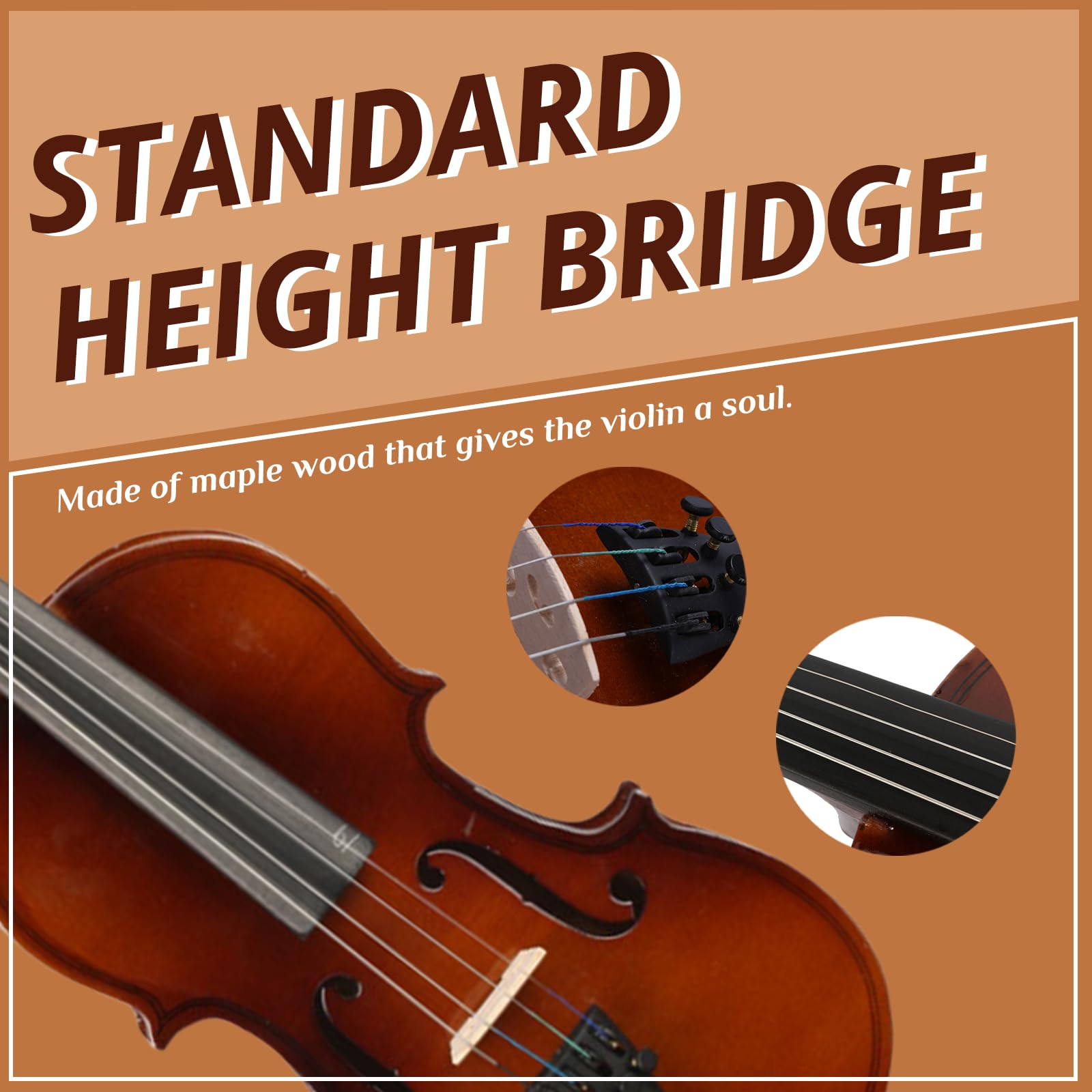 Ktaxon 1/2 Violin For Beginners, Fiddle For Students And Enthusiasts, Acoustic Violin Kit With Case, Bow, Rosin & Manual