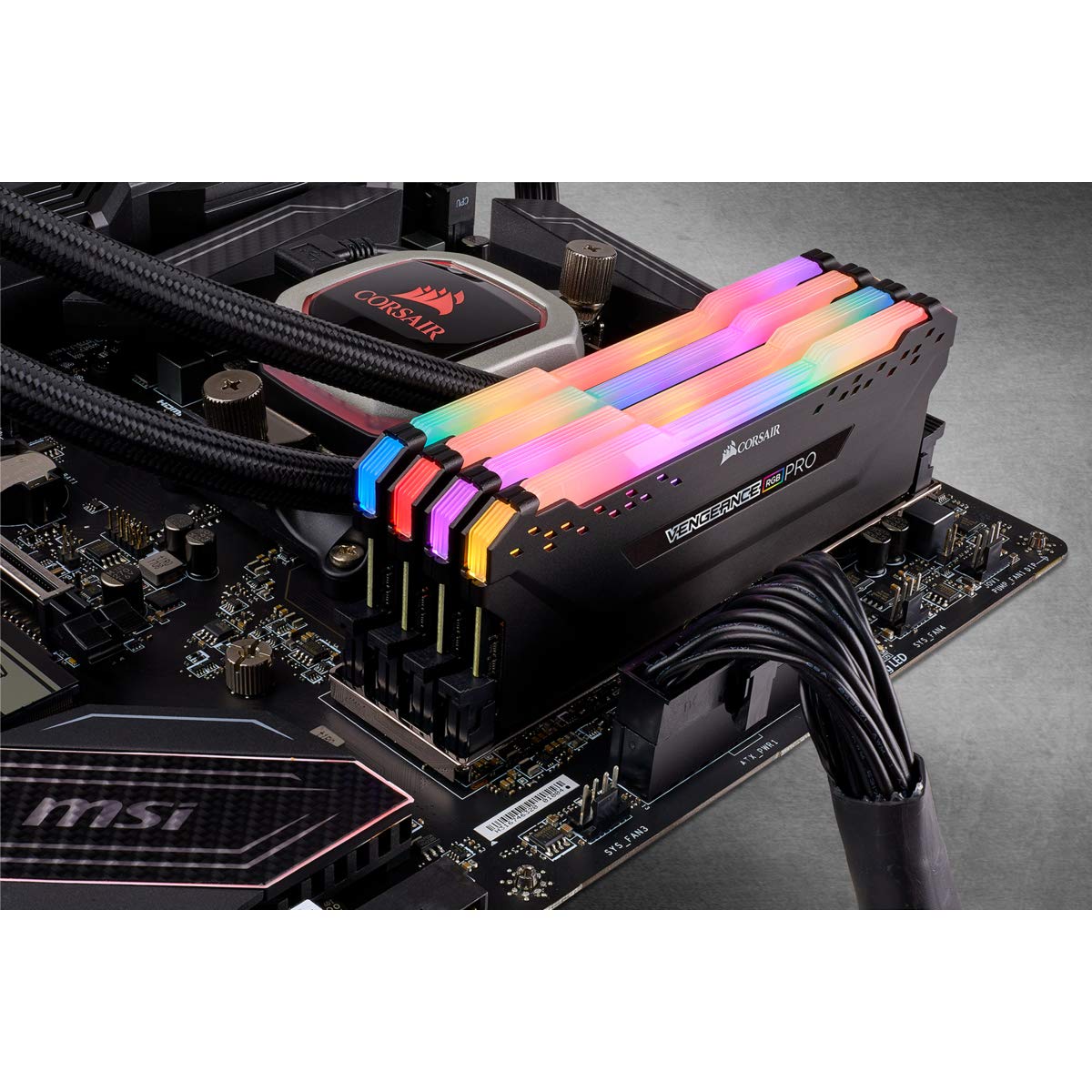 Corsair Vengeance Rgb Pro 32Gb (4X8Gb) Ddr4 3600 (Pc4-28800) C18 Desktop Memory - Black